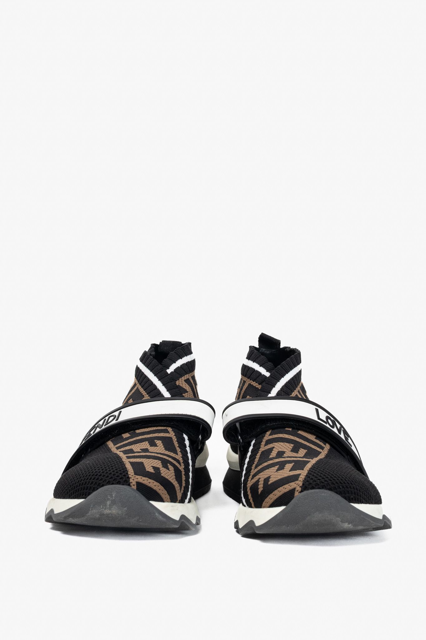 Fendi Fendi Rockoko 'Black Brown' FF Motif Knit Sneakers Size US 7.5 / IT 37.5 - 2 Thumbnail