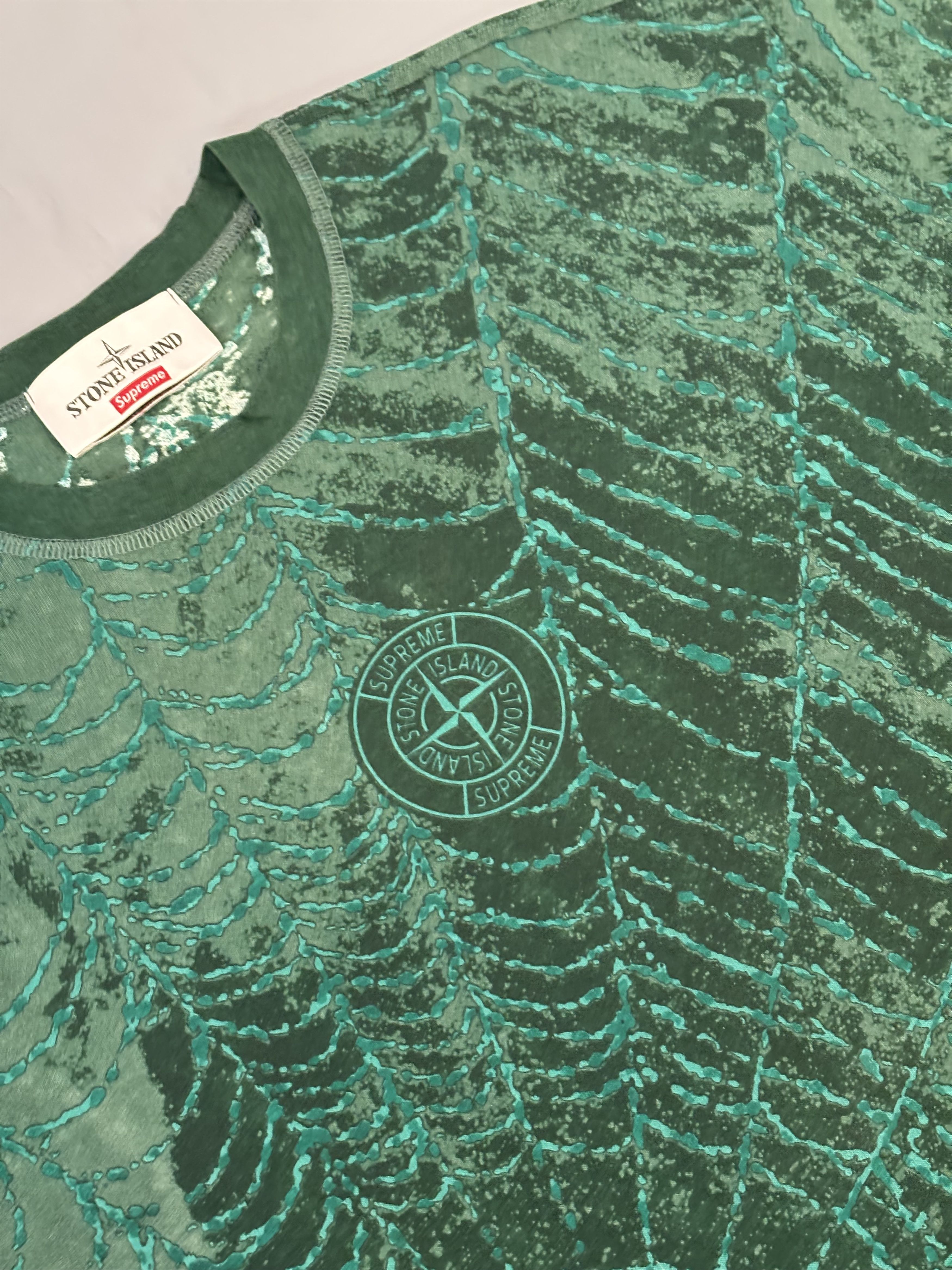 Stone Island T-shirt vert foncé Stone Island x Supreme en tbe Size US M / EU 48-50 / 2 - 8 Thumbnail