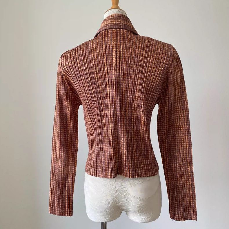Issey Miyake Issey Miyake Retro checkered pleated suit jacket Size L / US 10 / IT 46 - 4 Thumbnail