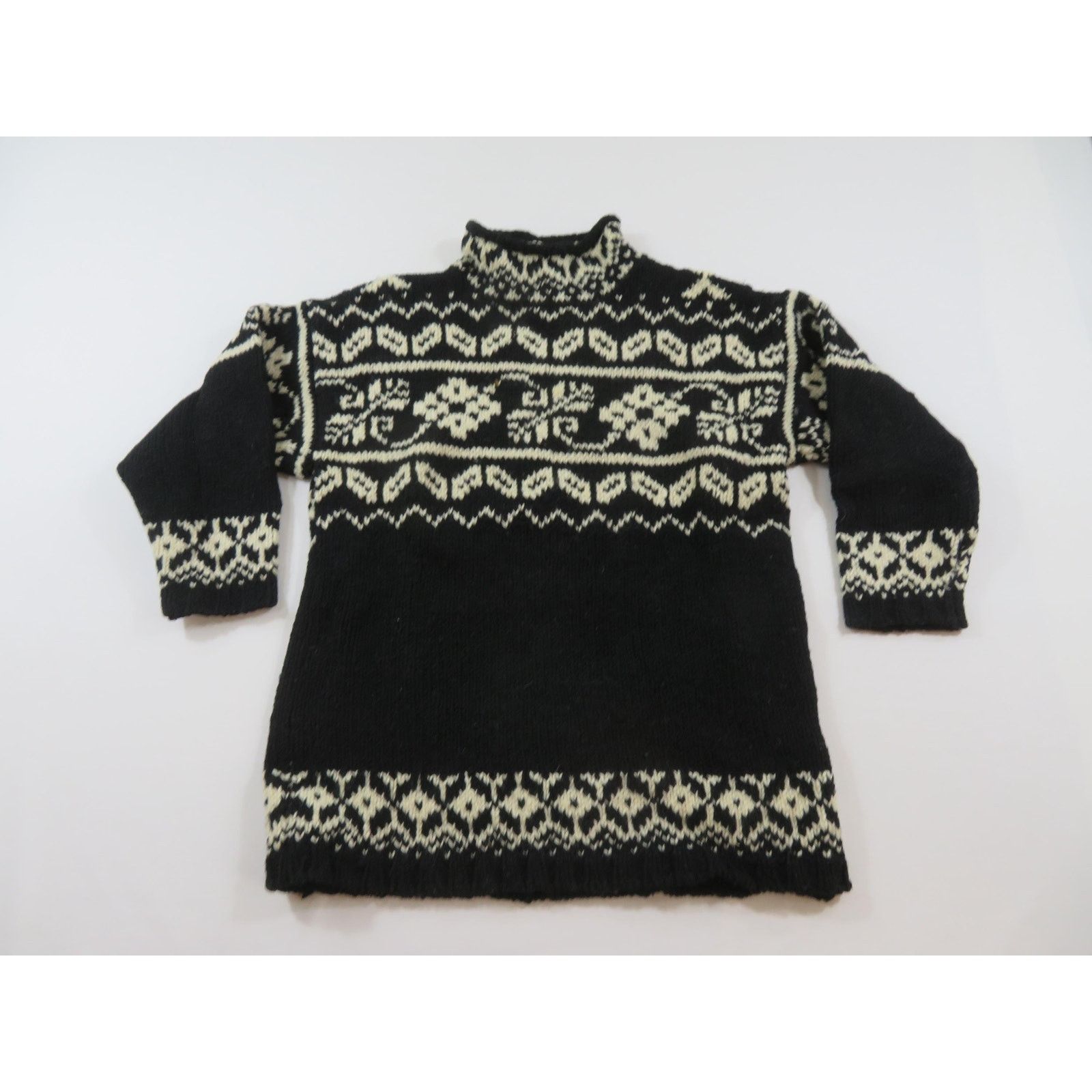 Other Express Tricot Mock Neck Geometric Sweater Knit Black M 90s Size M / US 6-8 / IT 42-44 - 1 Thumbnail