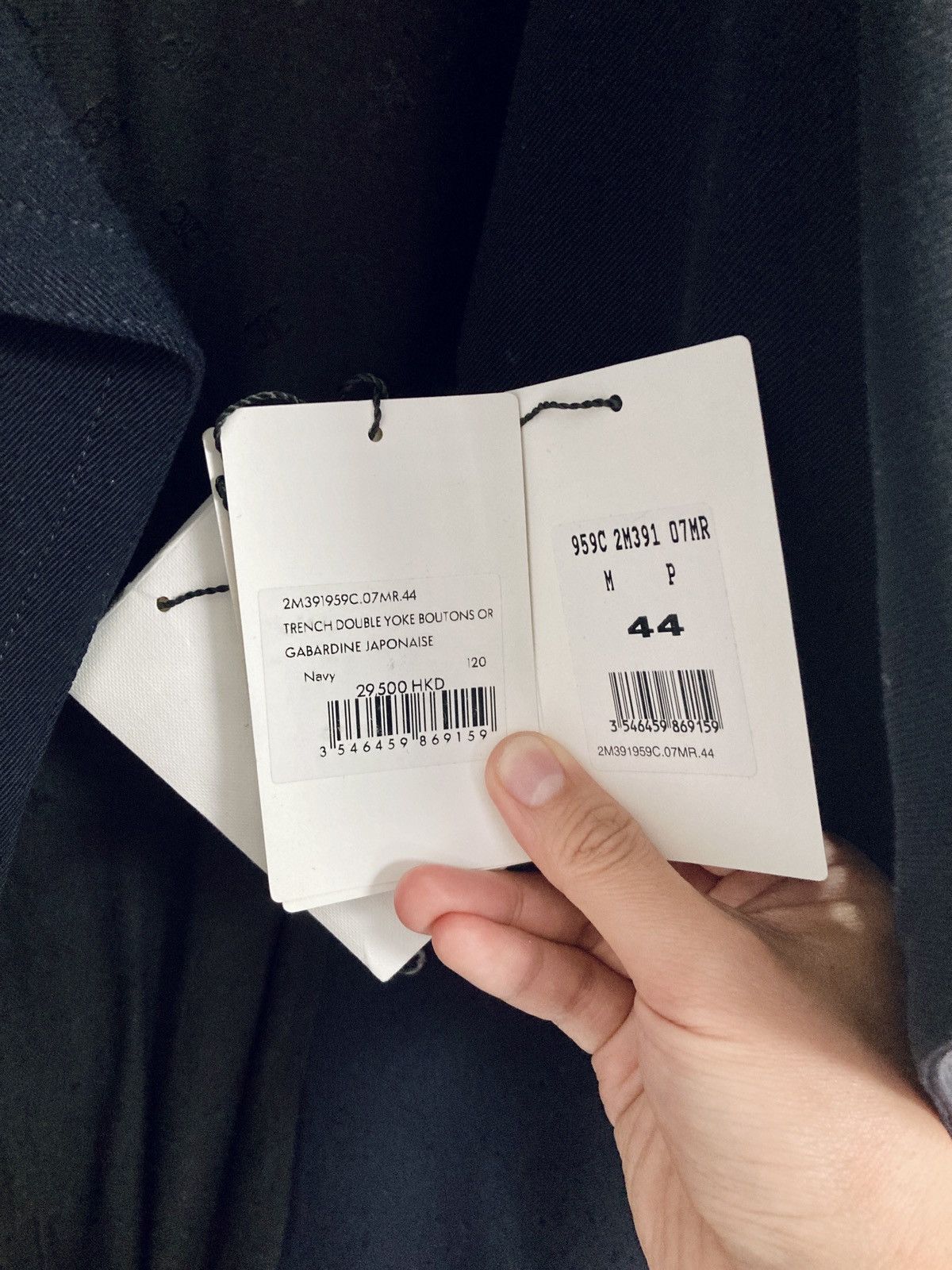 Celine CELINE BY HEDI SLIMANE 20SS RUNWAY TRENCH COAT IN NAVY Size US S / EU 44-46 / 1 - 6 Thumbnail