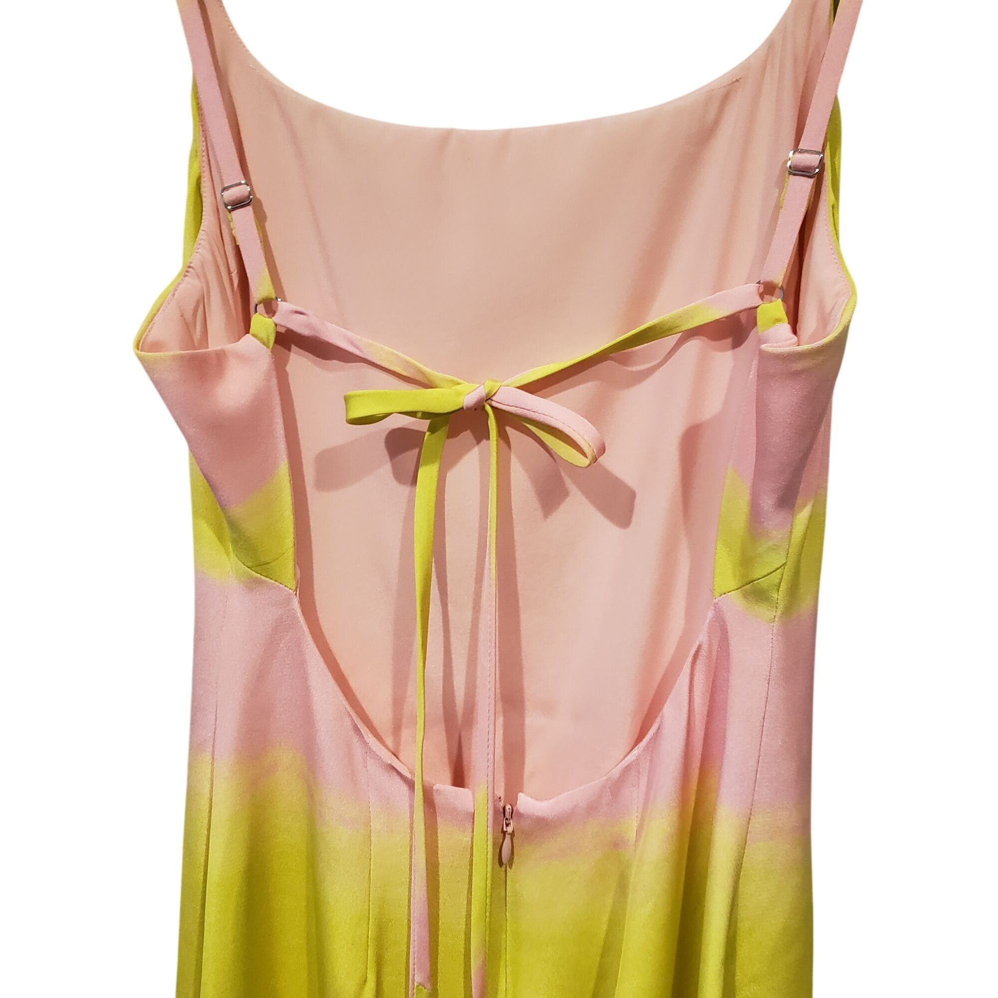 Brandon Maxwell NEW Brandon Maxwell Backless Maxi Slip Dress Pink Yellow Str Size XS / US 0-2 / IT 36-38 - 4 Thumbnail