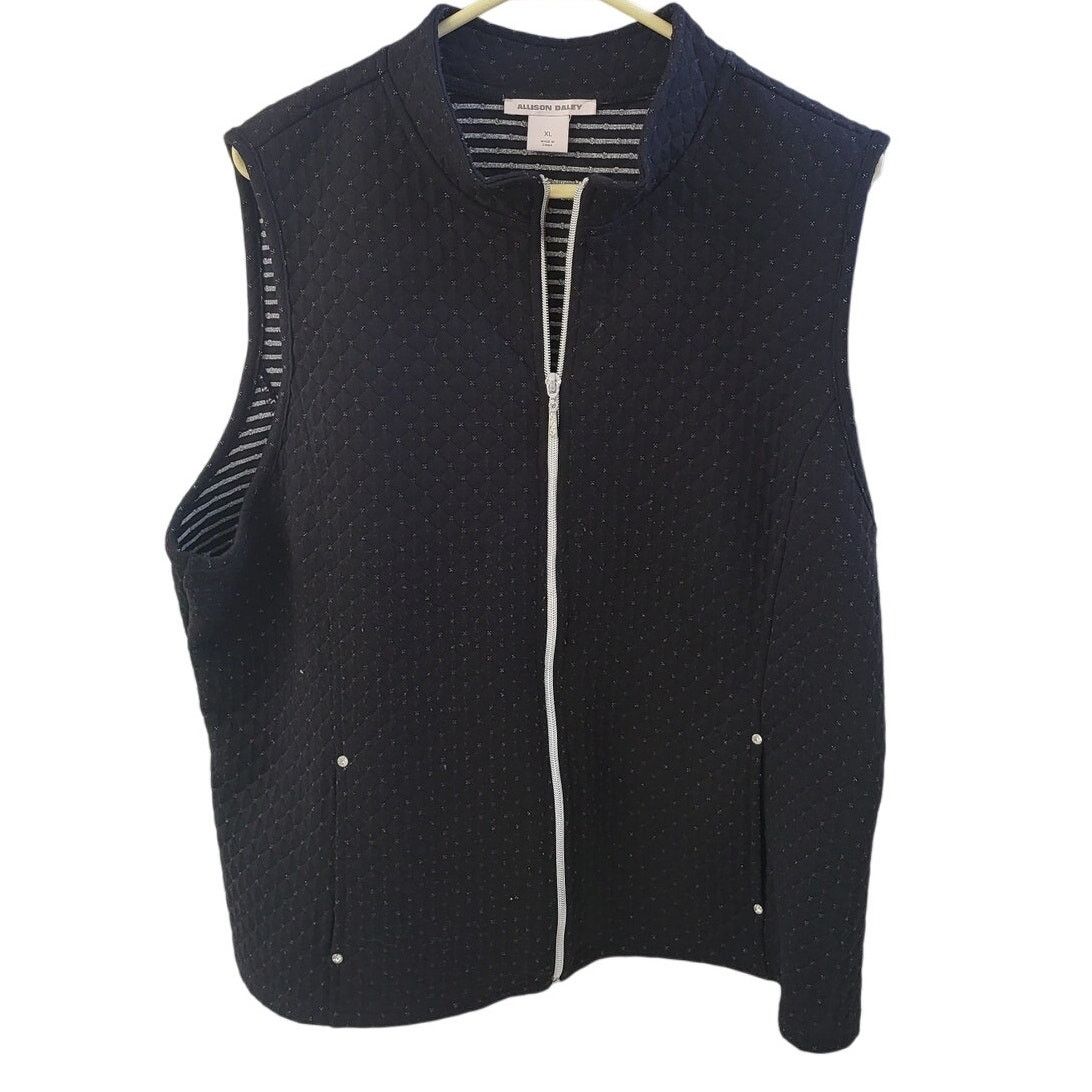 Other Allison Daley Black with Silver Sparkle Sleeveless Vest - XL Size XL / US 12-14 / IT 48-50 - 1 Thumbnail