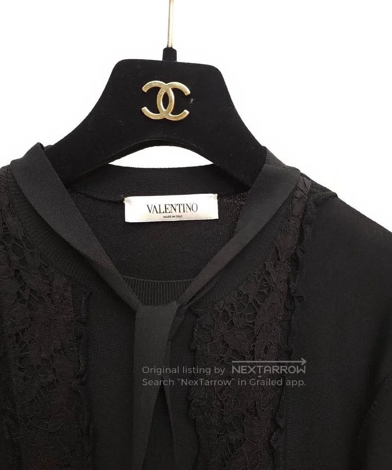 Valentino Valentino Lace patchwork knitted dress Size L / US 10 / IT 46 - 7 Thumbnail