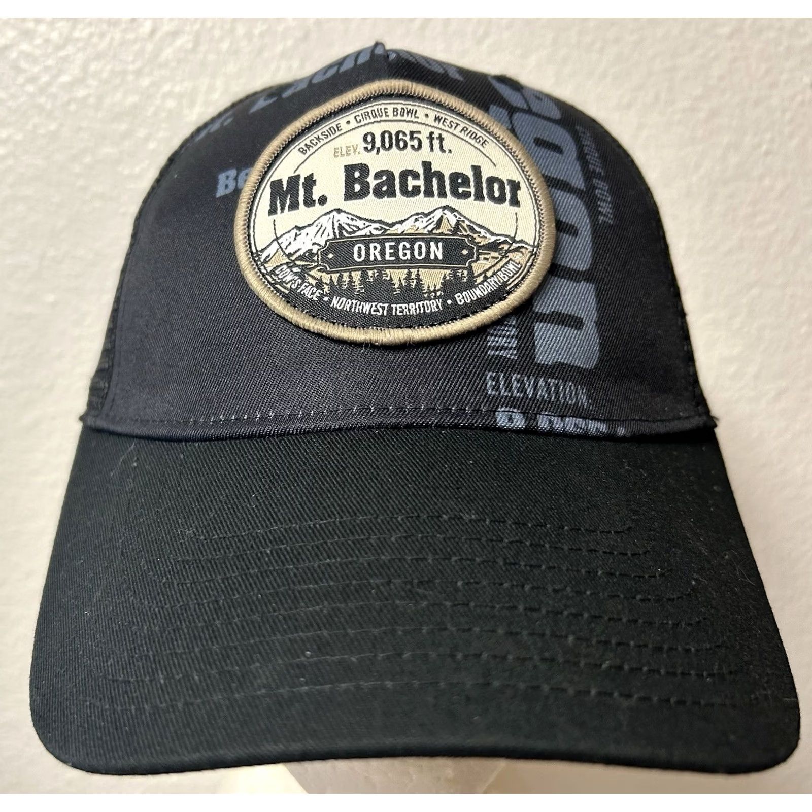 Vintage Gear Mount Bachelor Patch Oregon Snapback Hat Black Unisex Adults One Size Cap Size ONE SIZE - 2 Thumbnail