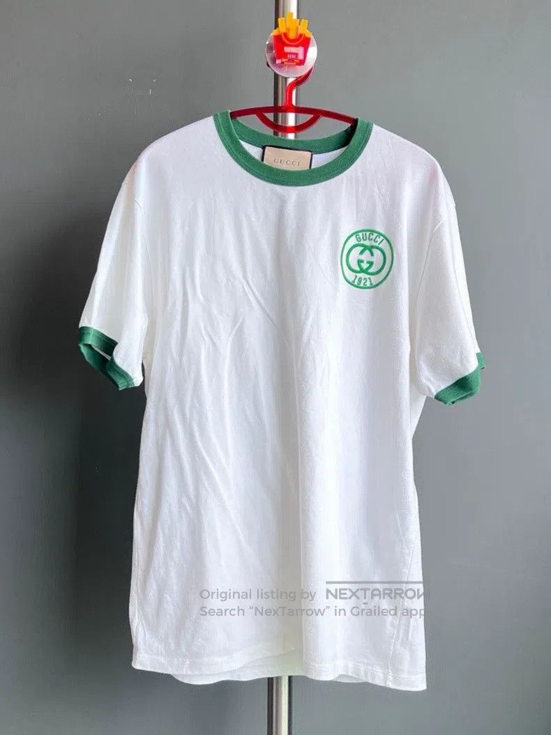Gucci Gucci White classic double G ring embroidery logo short sl Size US L / EU 52-54 / 3 - 1 Thumbnail
