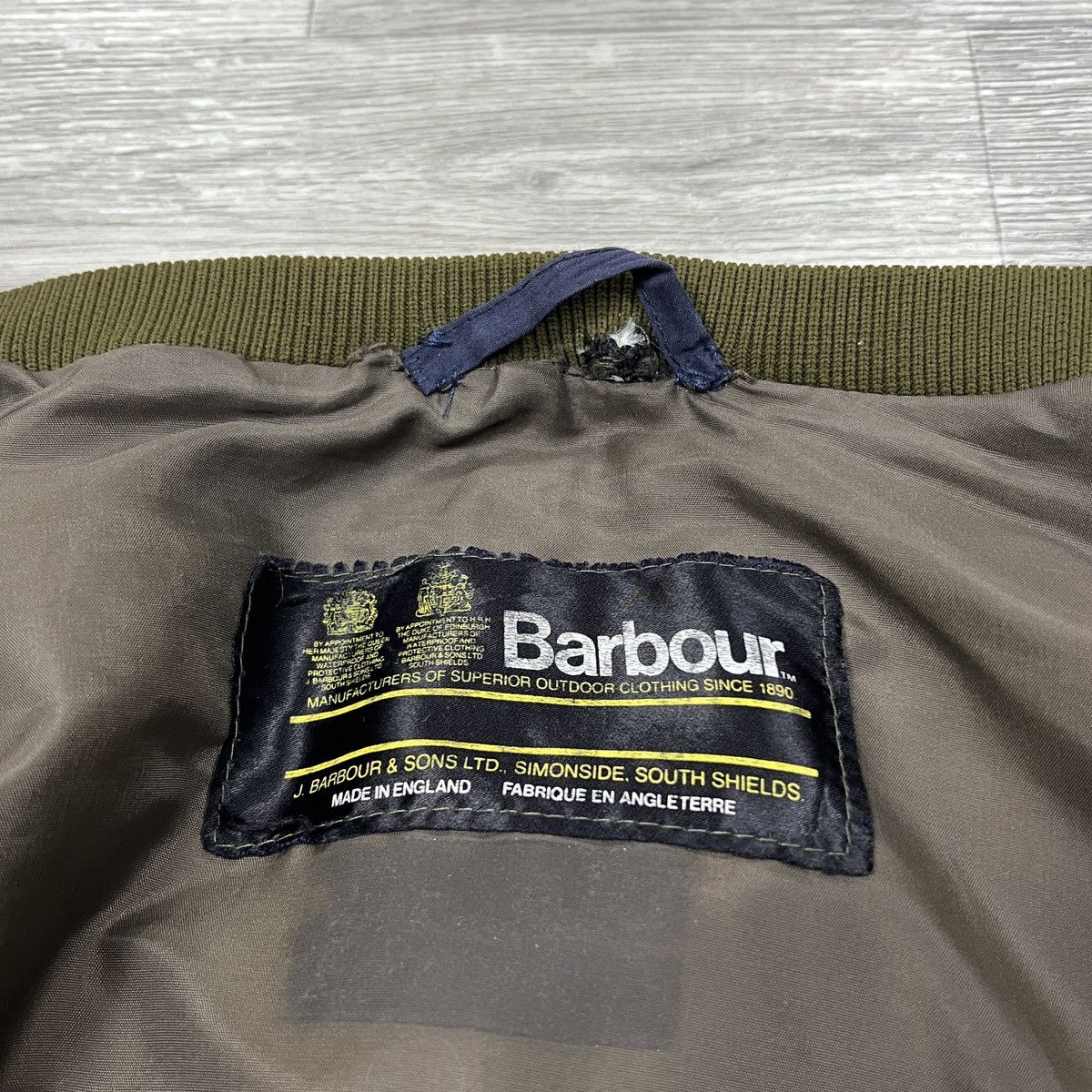 Barbour Vintage 80s Barbour Quilted Vest Olive Green Two Crests Size US L / EU 52-54 / 3 - 8 Thumbnail