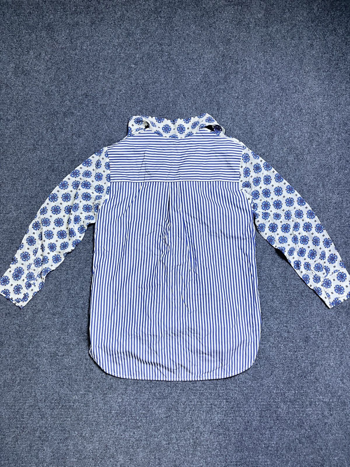 Sandro Sandro Blanc Mixed Pattern Silk Blouse (White) Size S / US 4 / IT 40 - 7 Thumbnail