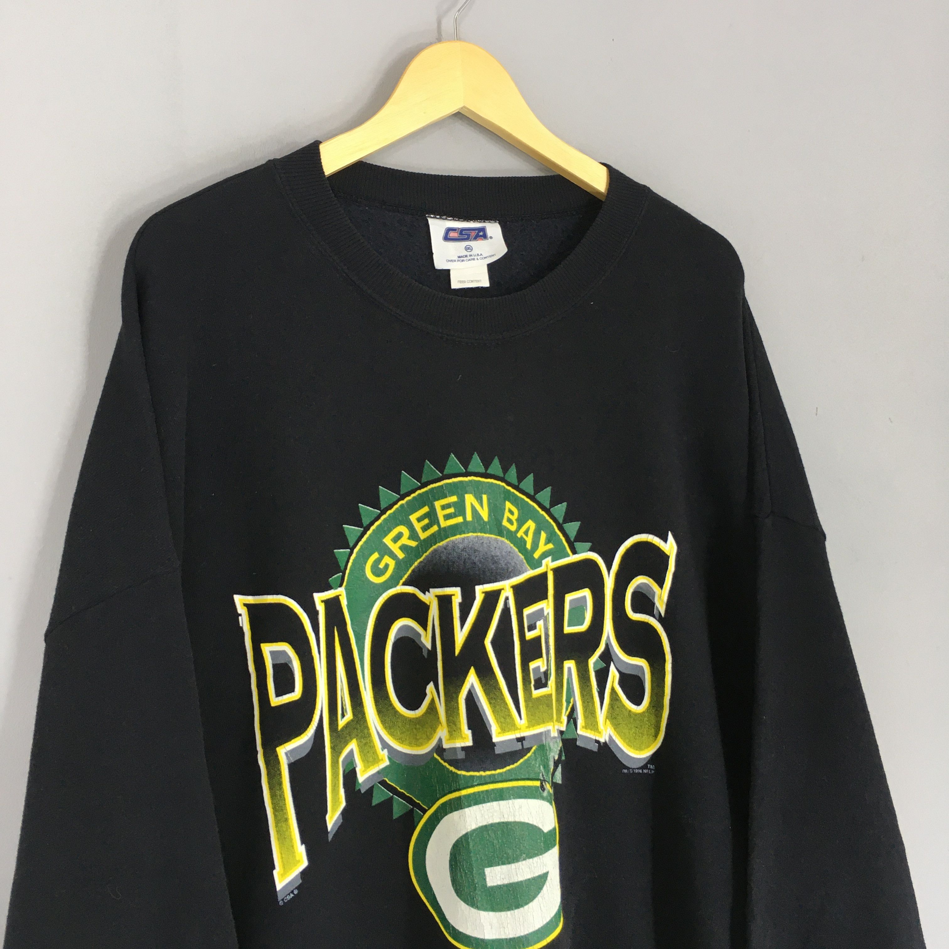 NFL × Vintage Vintage 90s Green Bay Packers NFL Sweatshirt Size US XXL / EU 58 / 5 - 3 Thumbnail