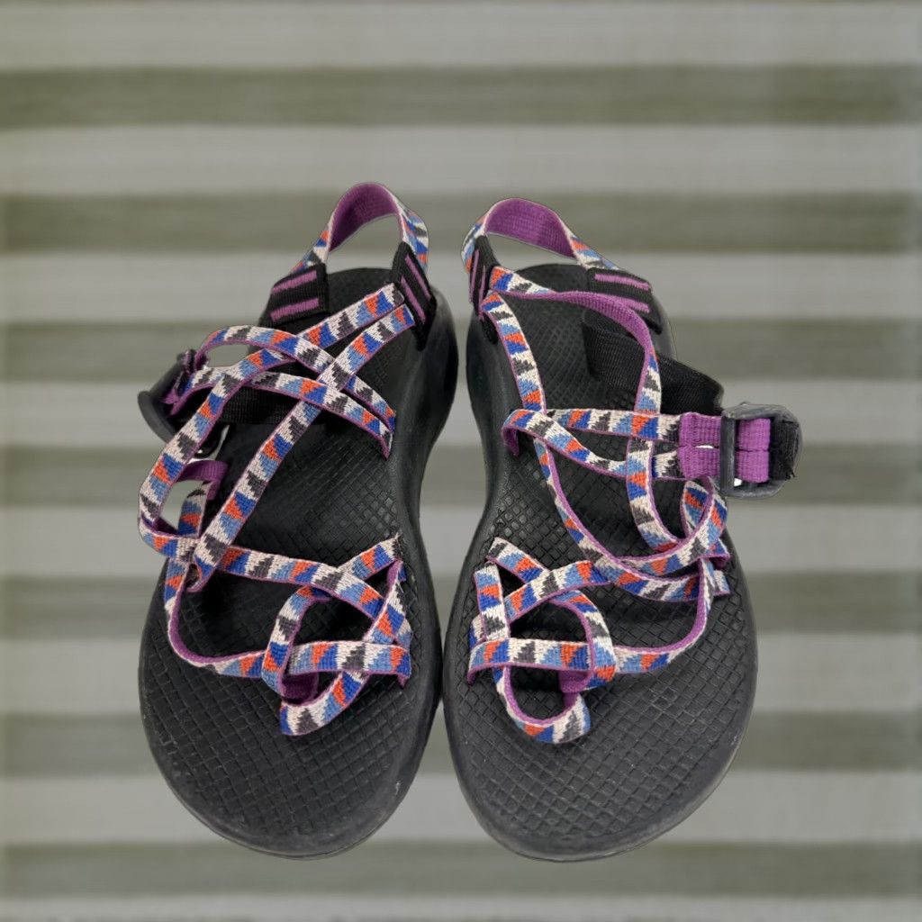 Chaco Chaco Z Cloud ZX2 Trail Hiking Sandals Womens 7 Black Purple Waterproof Toe Loop Shoes Sandal Size US 7 / IT 37 - 1 Thumbnail