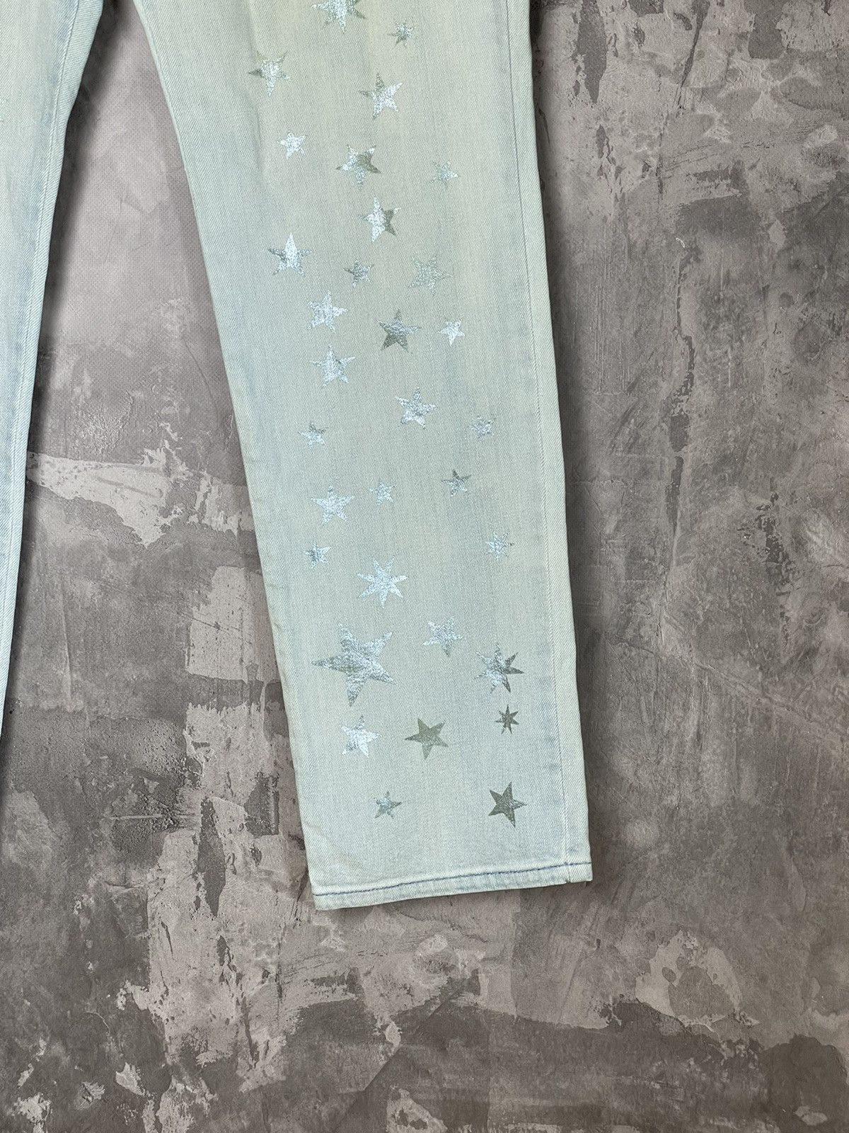 Stella McCartney × Vintage Stella McCartney Y2K Star Multilogo Denim Jeans Size 31" - 7 Thumbnail