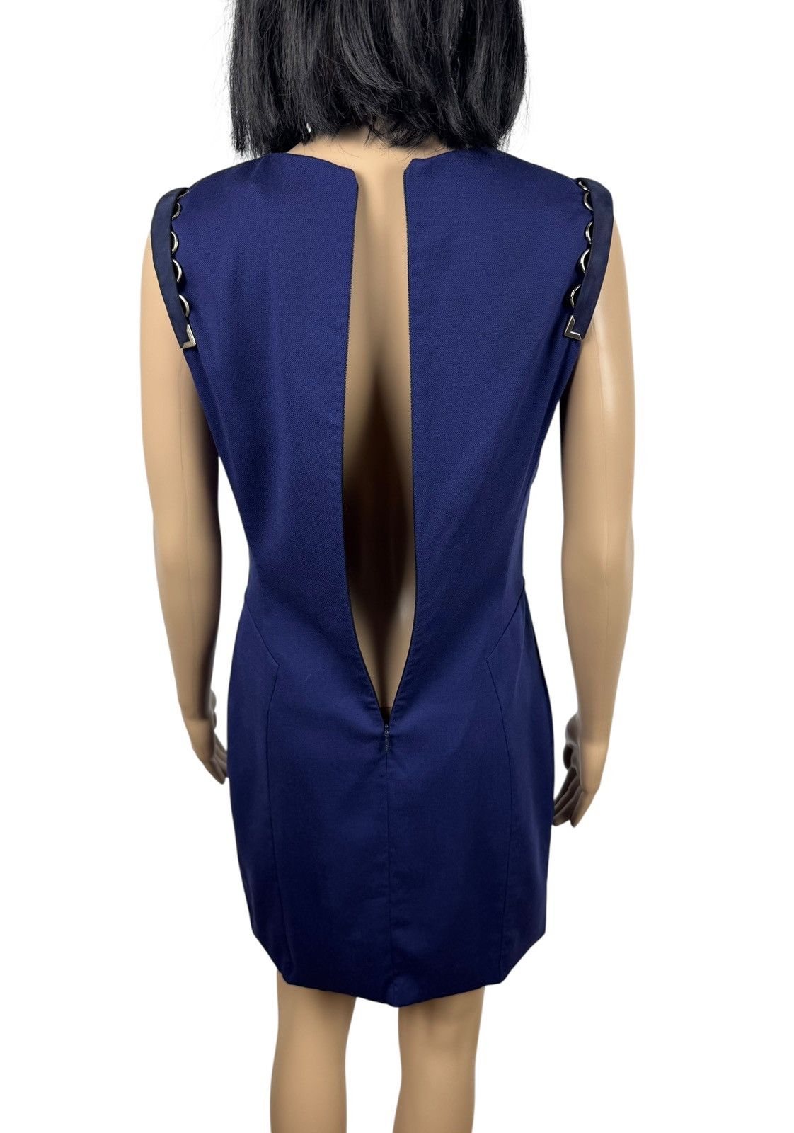 Versace Versace Wool Sheath Mini Dress Leather Decor size 44 Size M / US 6-8 / IT 42-44 - 11 Thumbnail