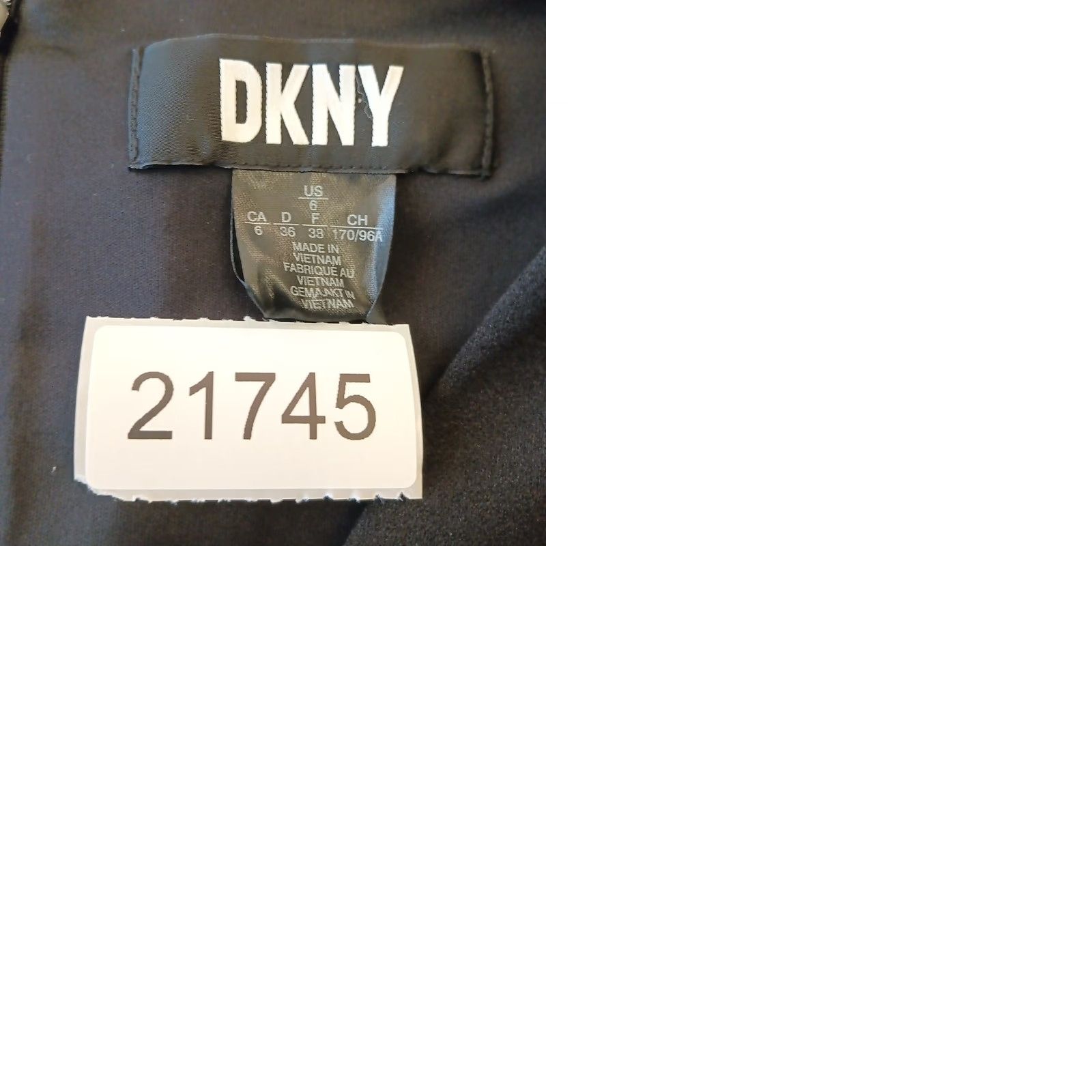 DKNY DKNY Pencil Dress Size 6 Black Short Sleeve V Neck Knee Length Women Party/Cocktail Business Dress Size 28" / US 6 / IT 42 - 9 Thumbnail