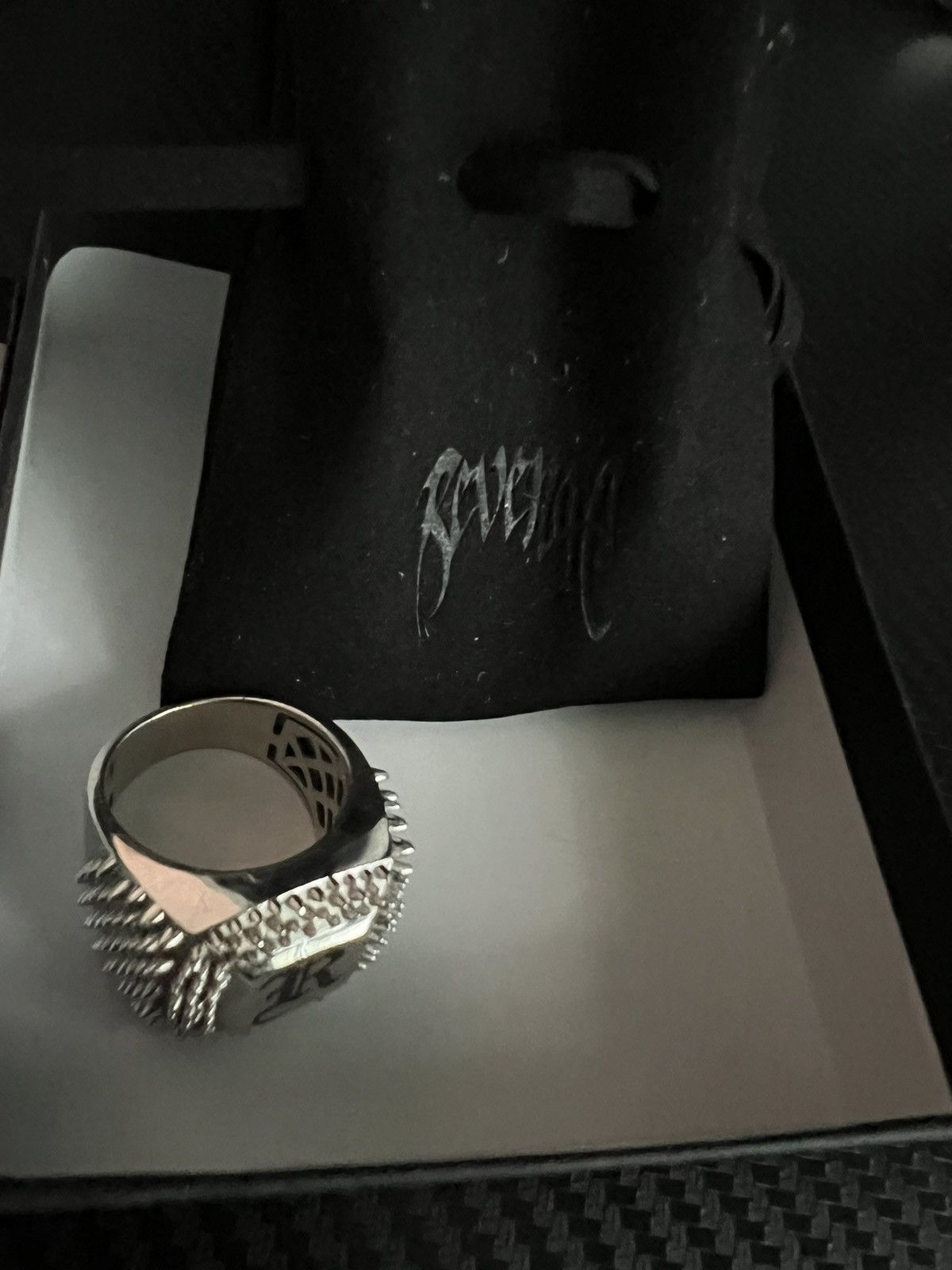 image of Revenge .925 Silver “Spike” Ring (Size 10), Men's