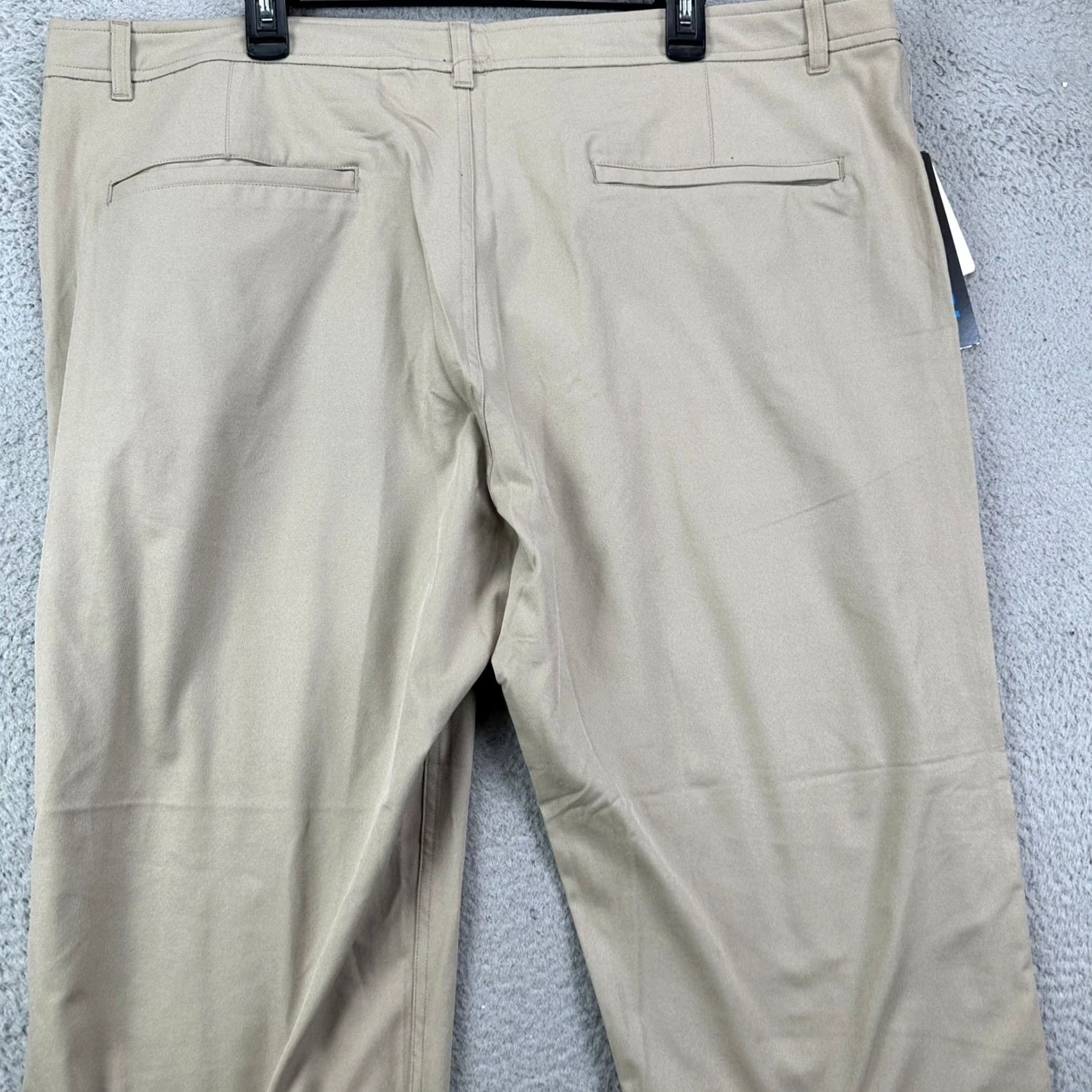 Vintage 32 Degrees Cool Mens Chino Pants 42 Tan Performance Tech Stretch Flat Front NEW Size US 42 / EU 58 - 4 Thumbnail