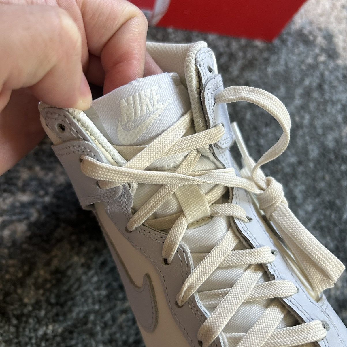 Nike × Vintage DD1869-102 NiKE DUNK HiGH FOOTBALL GREY SAiL PALE iVORY Size US 6.5 / IT 36.5 - 6 Thumbnail