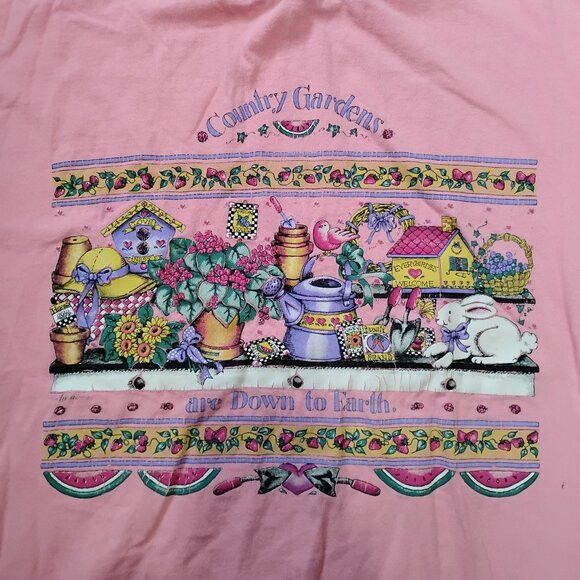 Other Vintage Country Gardens Down To Earth T-Shirt Size US XL / EU 56 / 4 - 1 Thumbnail
