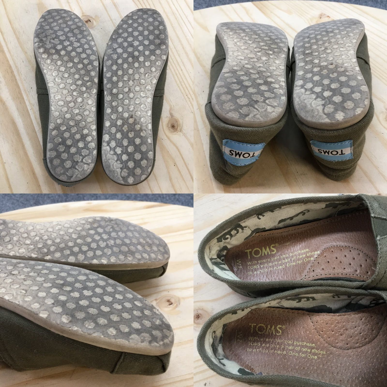 Toms TOMS Womens Loafer Slip-On Flats Green Fabric Slip-On Low Top Casual Shoes 7 Size M / US 6-8 / IT 42-44 - 8 Thumbnail