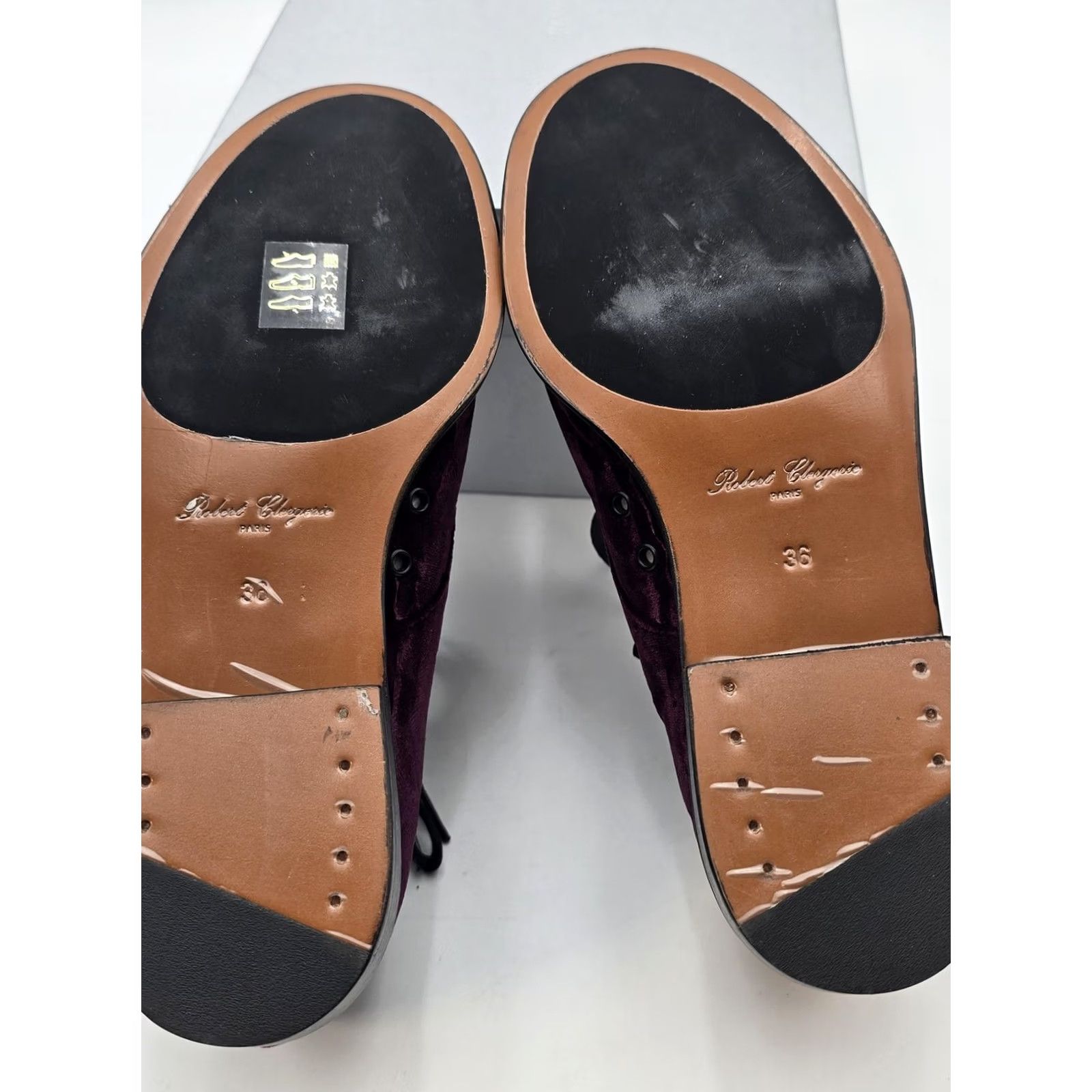 Vintage Robert Clergerie JASTN Flats Womens 5.5 Purple Velvet Lace Up Oxford Dress Shoes Size XS / US 0-2 / IT 36-38 - 5 Thumbnail