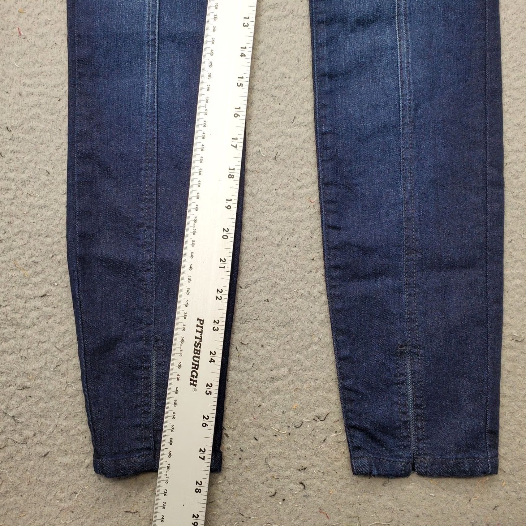 Denime Skinnygirl Sunrise Jeans Womens Size 0 Blue Denim Mid Rise Ankle Slit Skinny Leg Jeans Size 25" / US 0 / IT 36 - 4 Thumbnail