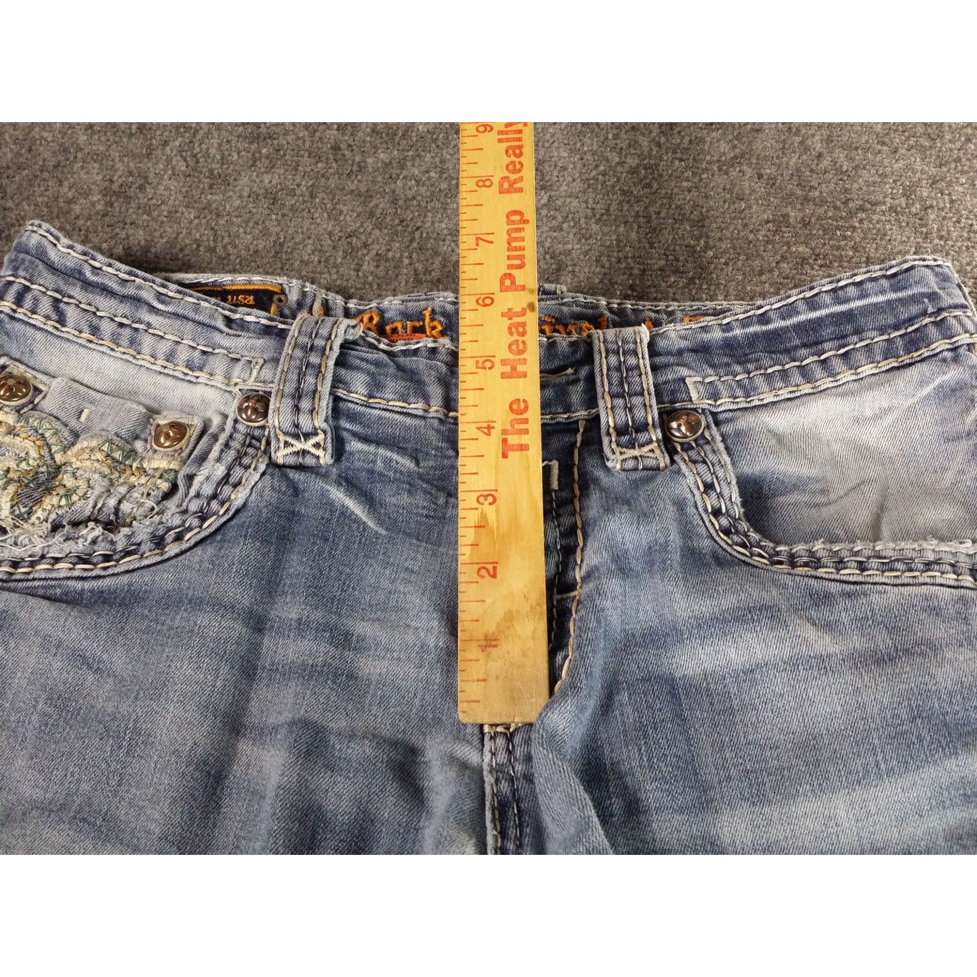 Rock Revival Rock Revival Emmitt Slim Straight Reworked Shorts Women Sz 3 Size 32" / US 10 / IT 46 - 4 Thumbnail