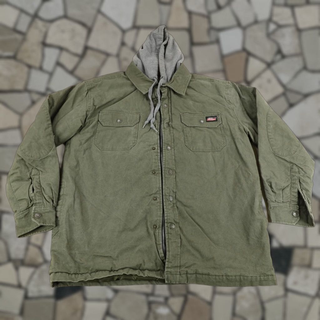 Dickies Dickies Jacket Mens Large Green Quilt Lined Chore Utility Work Coat Full Zip Up Size US L / EU 52-54 / 3 - 1 Thumbnail