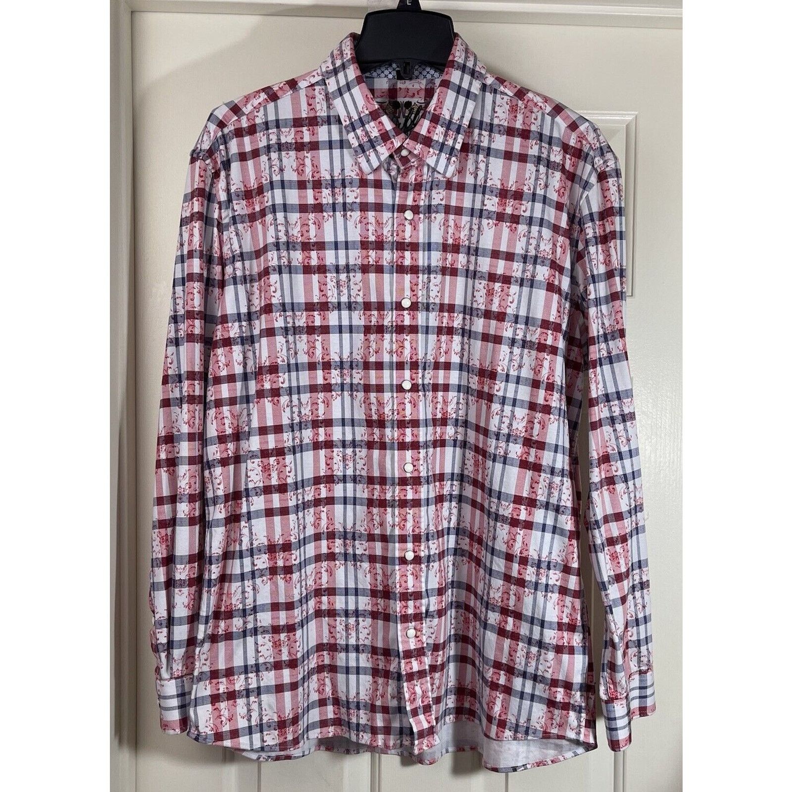 Scully Scully Western Shirt Mens Size Large L Red Plaid Pearl Snaps Size US L / EU 52-54 / 3 - 5 Thumbnail