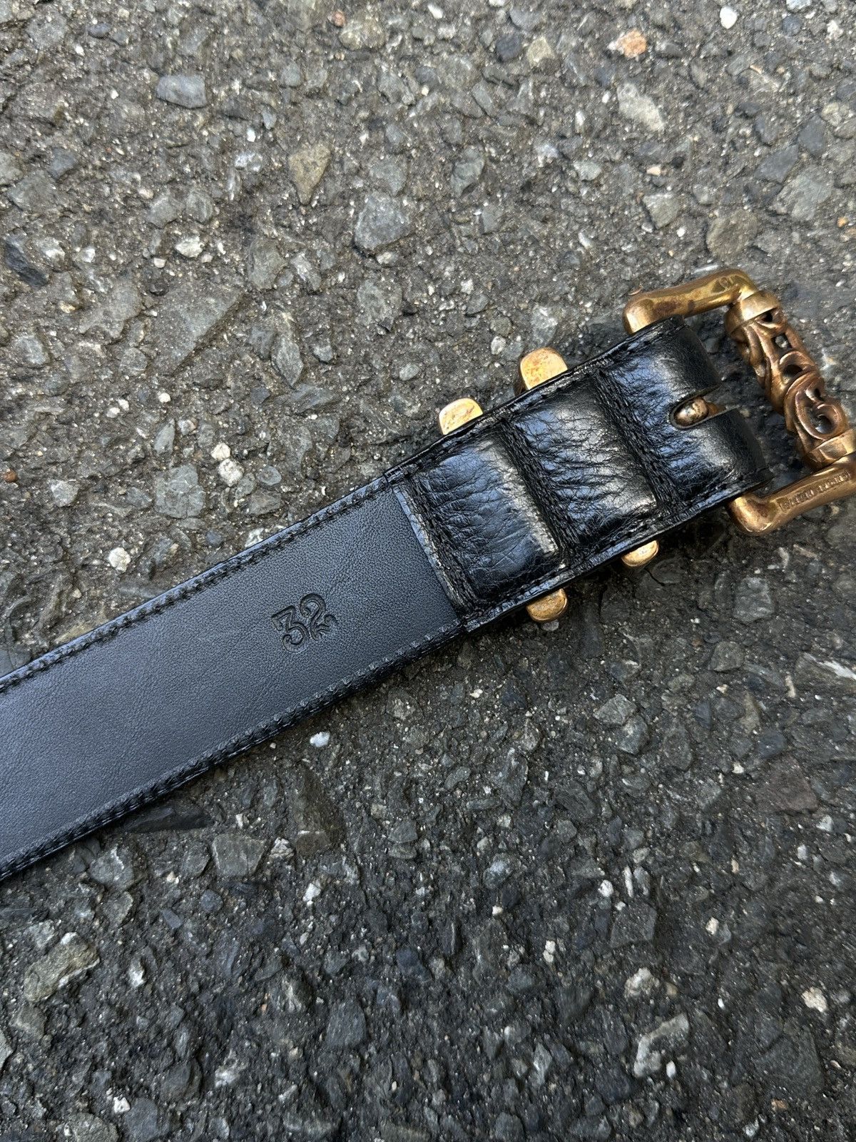 Chrome Hearts Chrome Hearts Bronze Roller Belt Size 32 - 3 Thumbnail