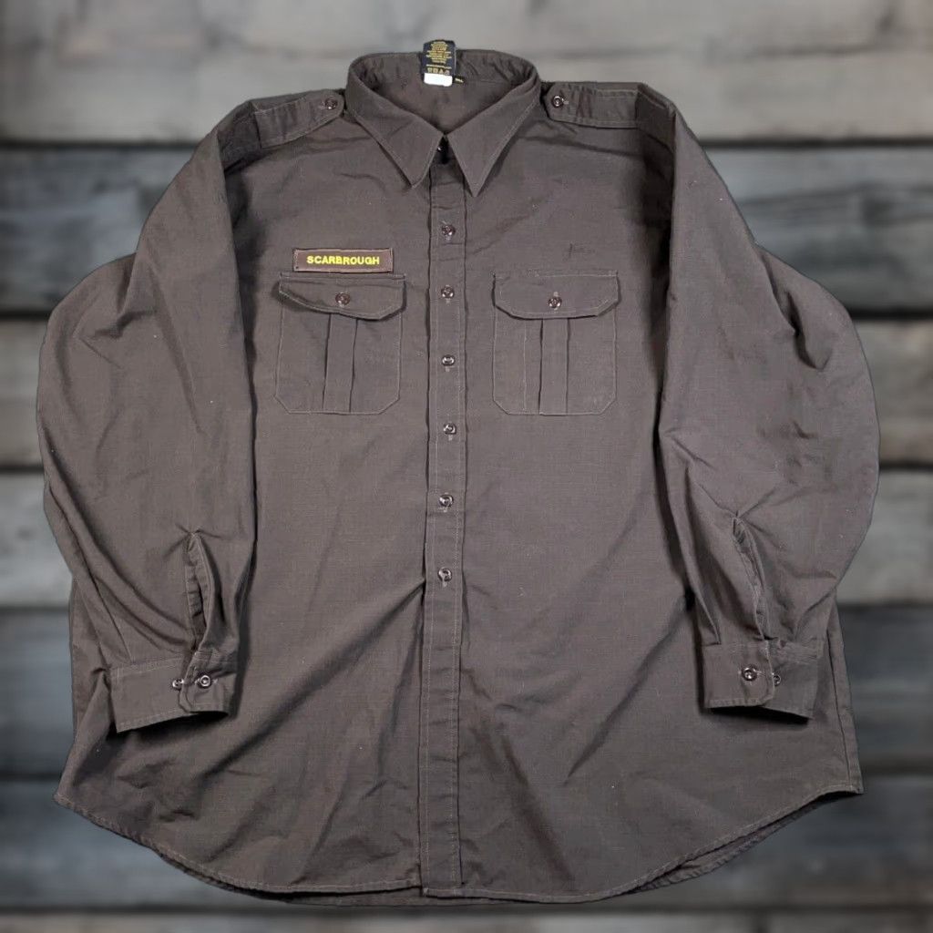 Propper Propper Military Tactical Shirt Adult 3XL Long Brown Name Patch Polyester Blend Button-Up Shirt Mens 90s Military Workwear Twill Brown Size US XXL / EU 58 / 5 - 1 Thumbnail