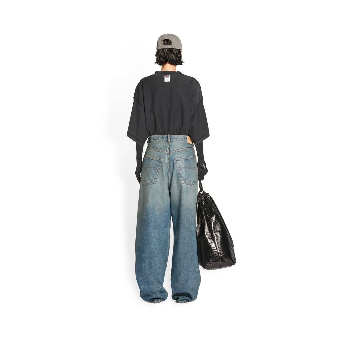 Balenciaga o1mt1gz0924 555 / Large Baggy Jeans in Blue Size 24" / US 00 / IT 34 - 4 Thumbnail