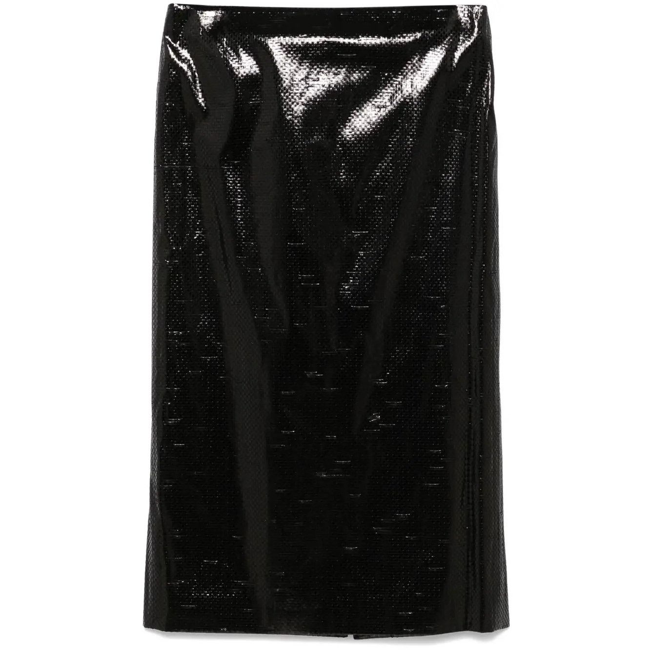 Alexander McQueen o1rshd1 Silk Nylon Tarpaulin Skirt in Black 40 Size 27" / US 4 / IT 40 - 1 Thumbnail