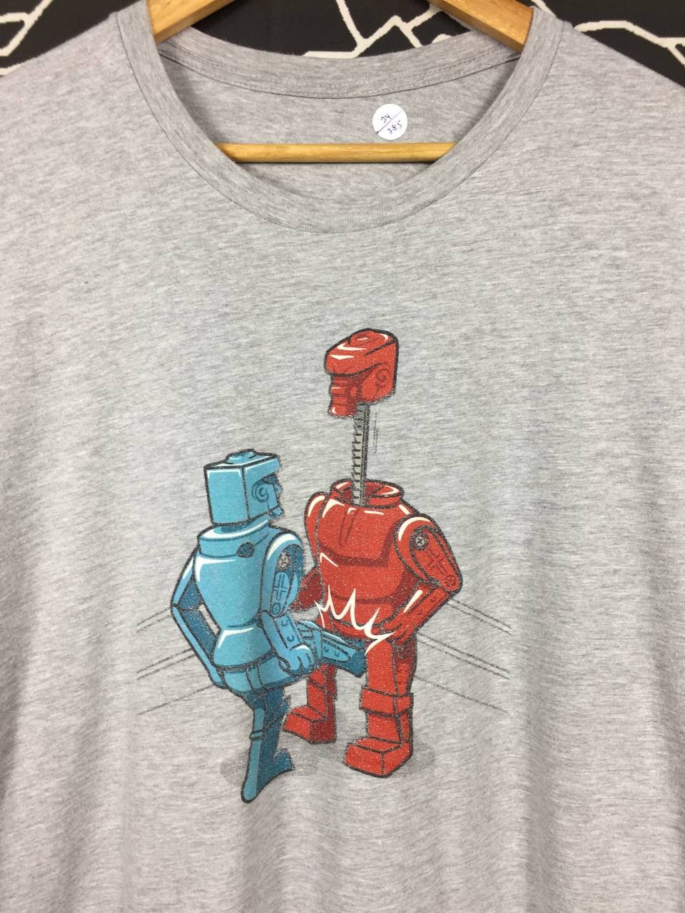 Arts & Science × Vintage Blue Kick! Retro Boxing Robot Graphic Tee Size US XL / EU 56 / 4 - 3 Thumbnail