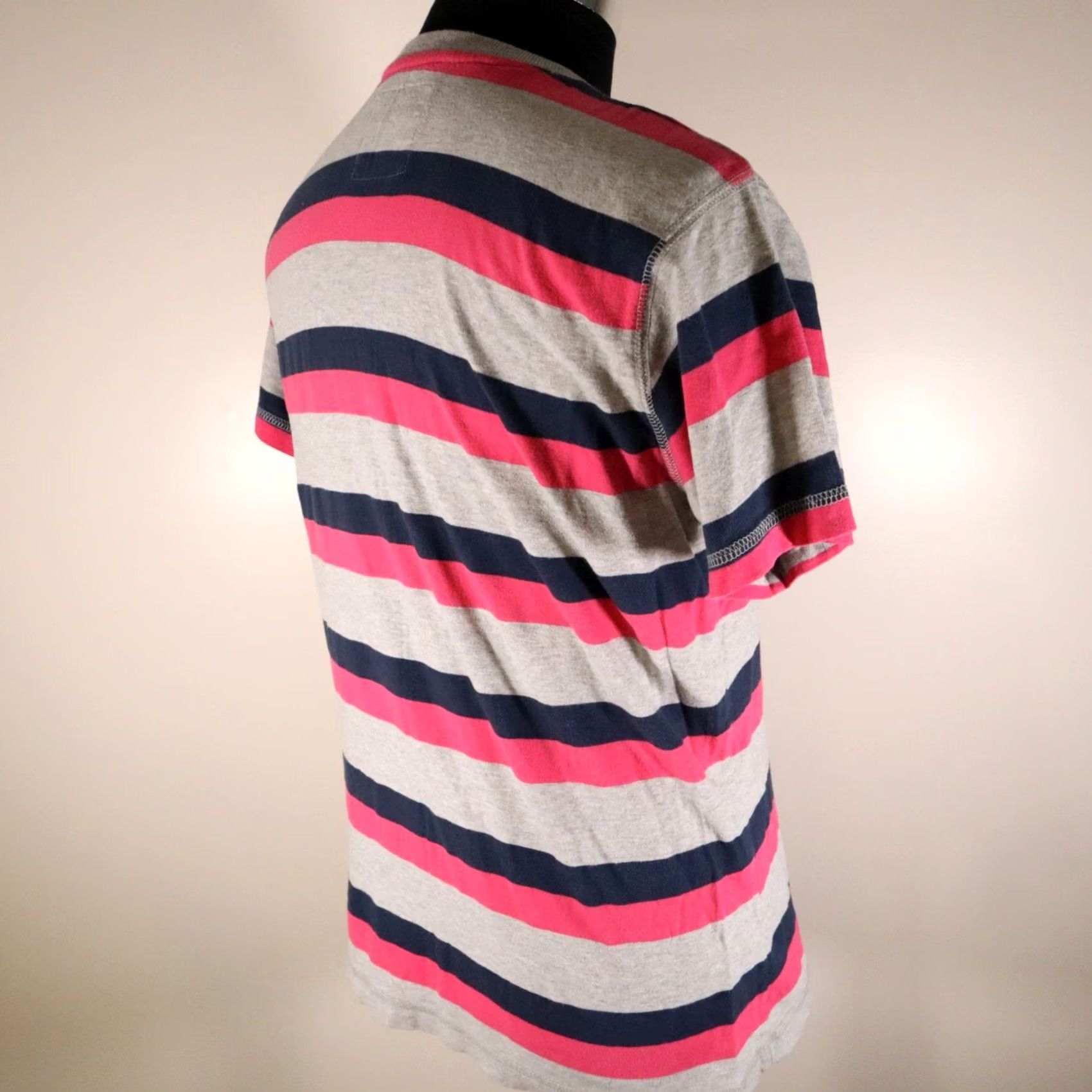 Vintage Aéropostale Shirt Mens Medium Casual V-Neck Striped Short Sleeve Tee Size US M / EU 48-50 / 2 - 4 Thumbnail