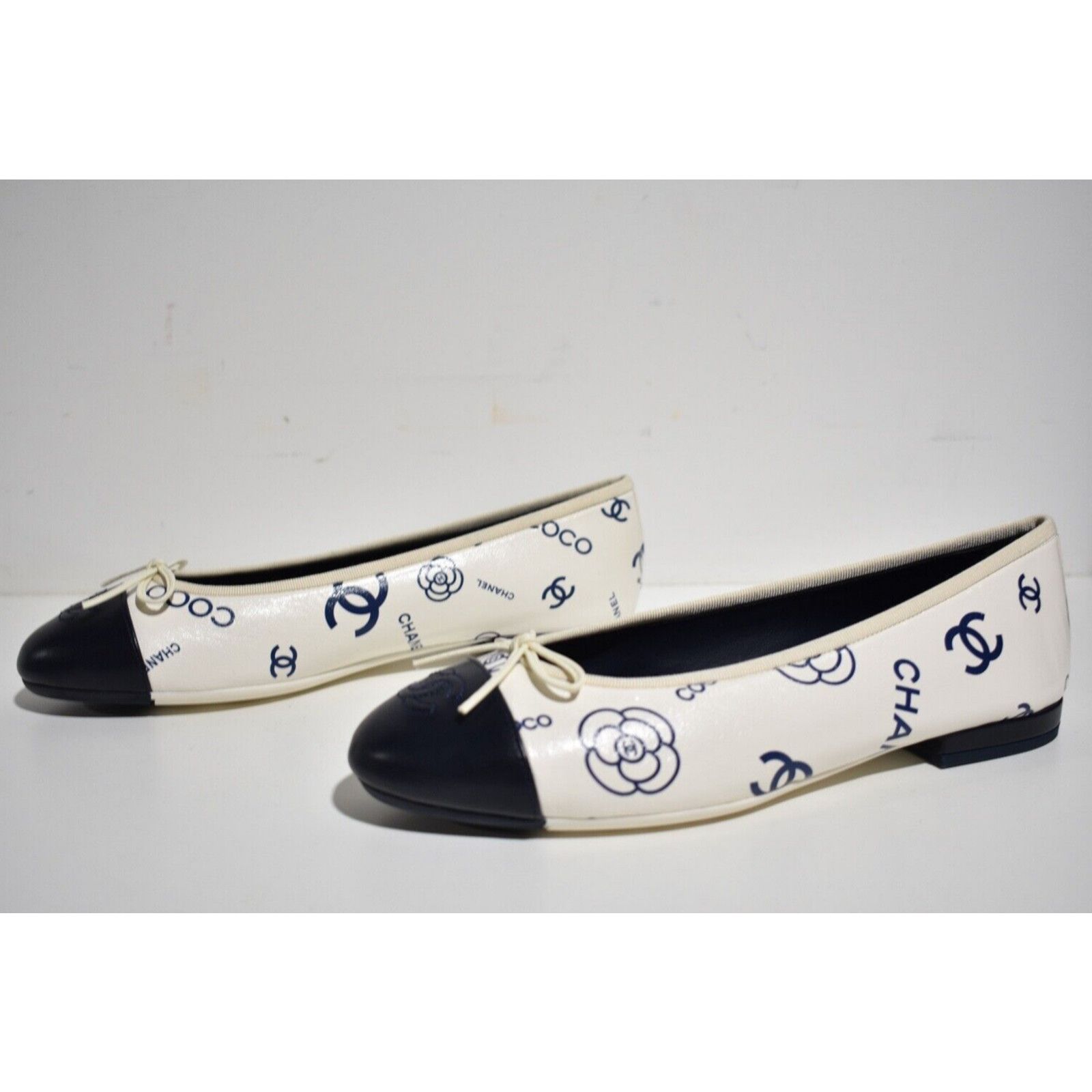 Chanel 23P CC Coco Logo Cap Toe Bow Tie Ballet Ballerina Flat 41 Size US 11 / IT 41 - 10 Thumbnail