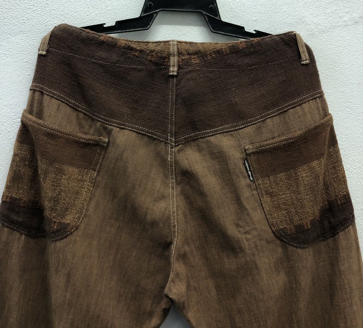 Japanese Brand CNCV concave attempt Brown Distressed Dye Cotton Pant SizeL Size US 35 - 4 Thumbnail