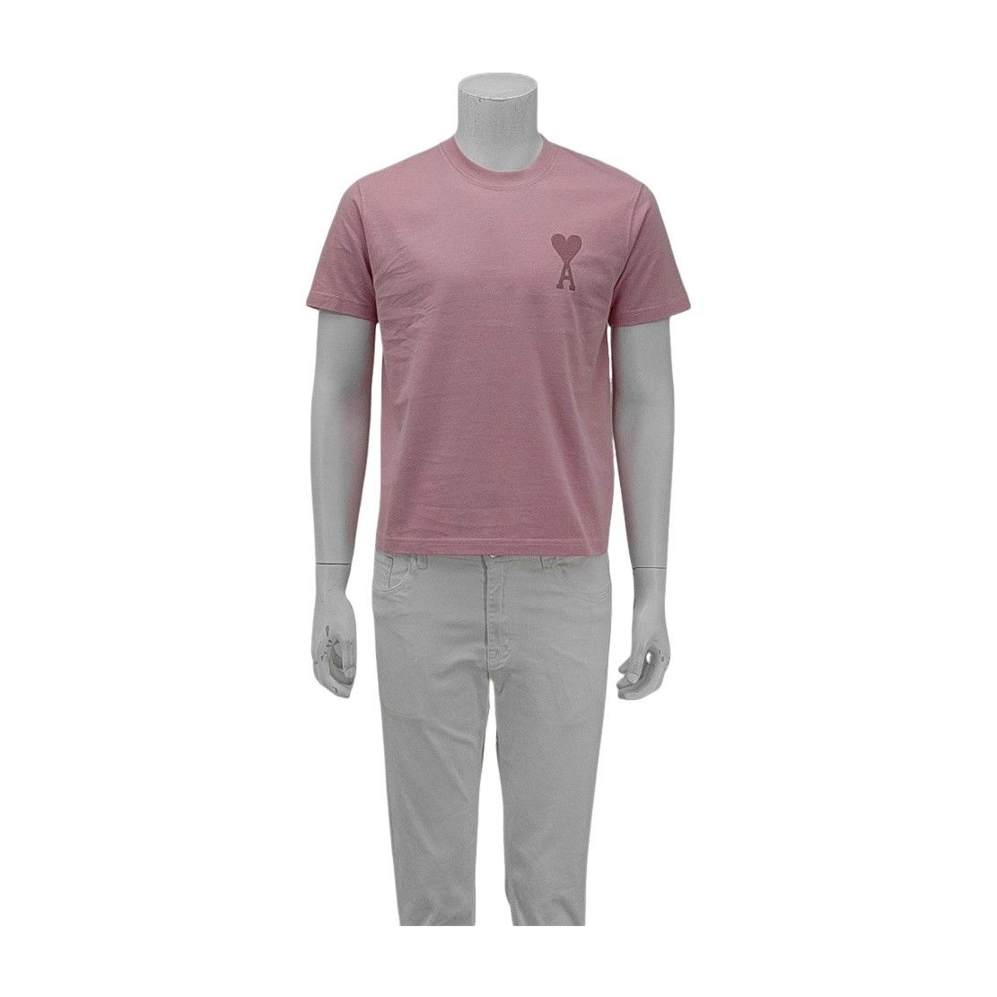 AMI AMI Pink Organic Cotton Logo T-Shirt XS Size US XS / EU 42 / 0 - 1 Thumbnail