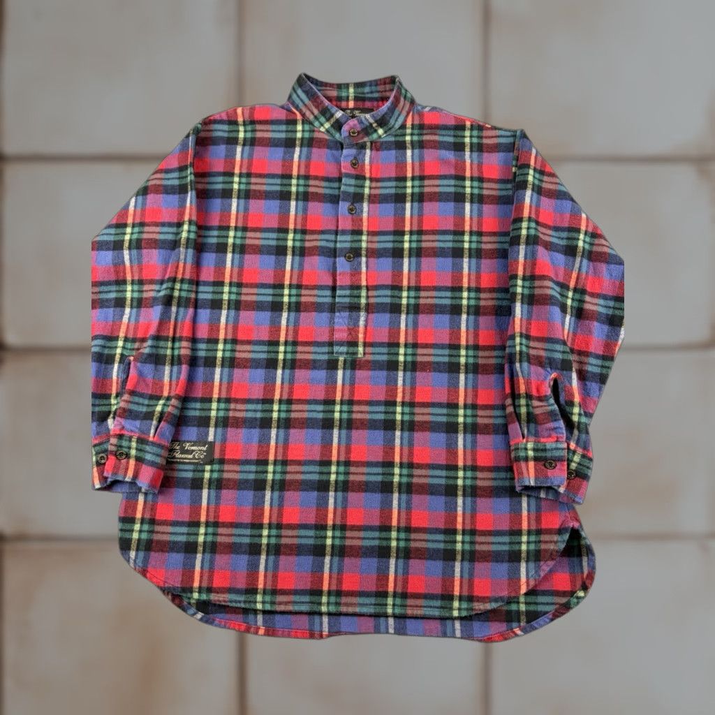 Vintage VINTAGE Vermont Flannel Shirt Hoodie Blue Plaid S Men Pullover Hooded Pockets Hiking USA Outdoor Size US S / EU 44-46 / 1 - 1 Thumbnail
