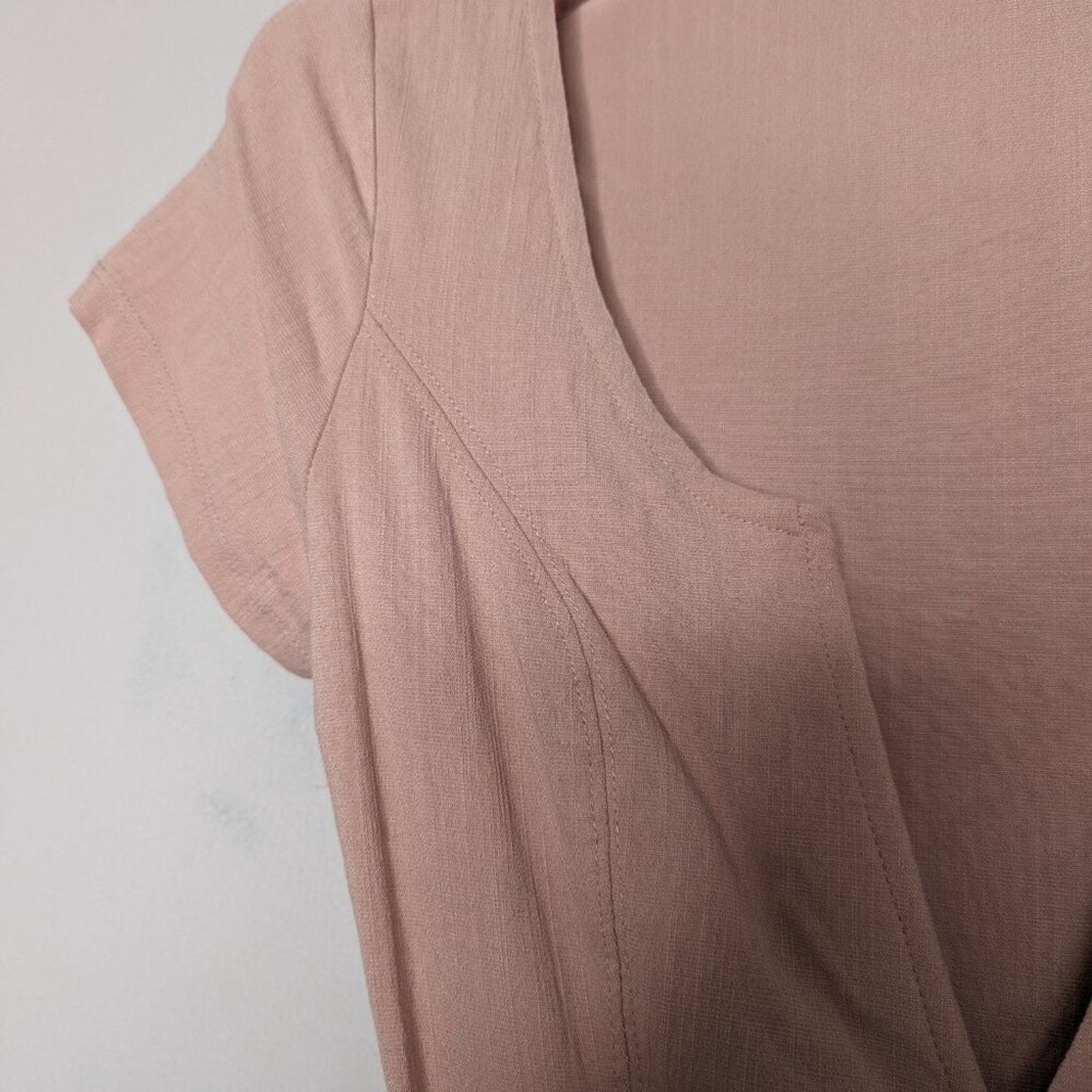 Free People Free People Blush Pink Cap Sleeve Deep Conversation Bodysuit Size S / US 4 / IT 40 - 6 Thumbnail