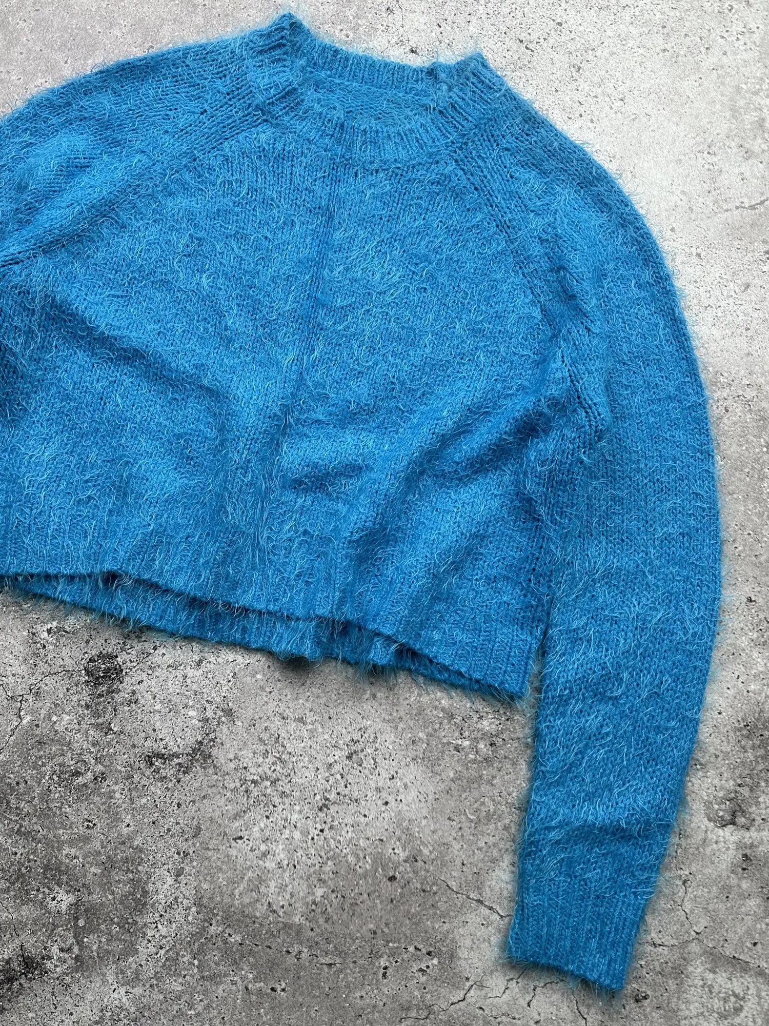 Japanese Brand Vintage Cropped Mohair Sweater C166(V228) Size M / US 6-8 / IT 42-44 - 3 Thumbnail