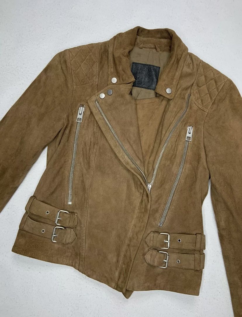 Allsaints AllSaints Brown Mason Biker Leather Jacket US4 UK8 EU36 Size S / US 4 / IT 40 - 3 Thumbnail