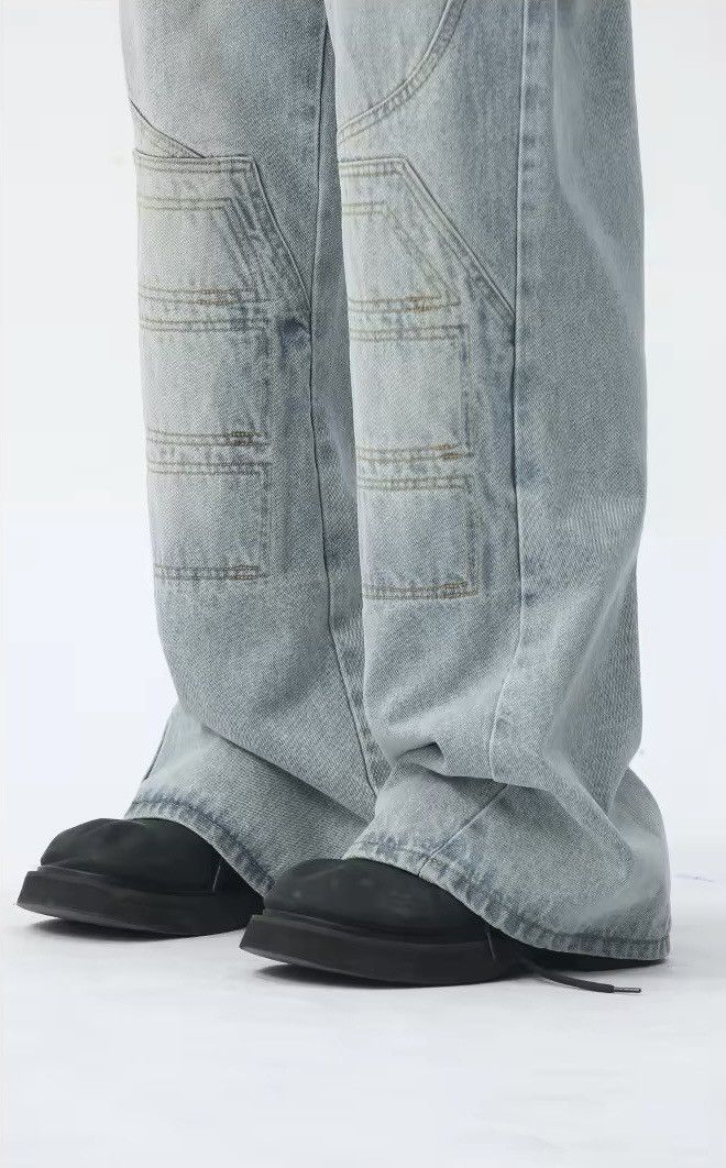 Japanese Brand Vintage Straight leg Washed Blue Jeans Size US 30 / EU 46 - 6 Thumbnail