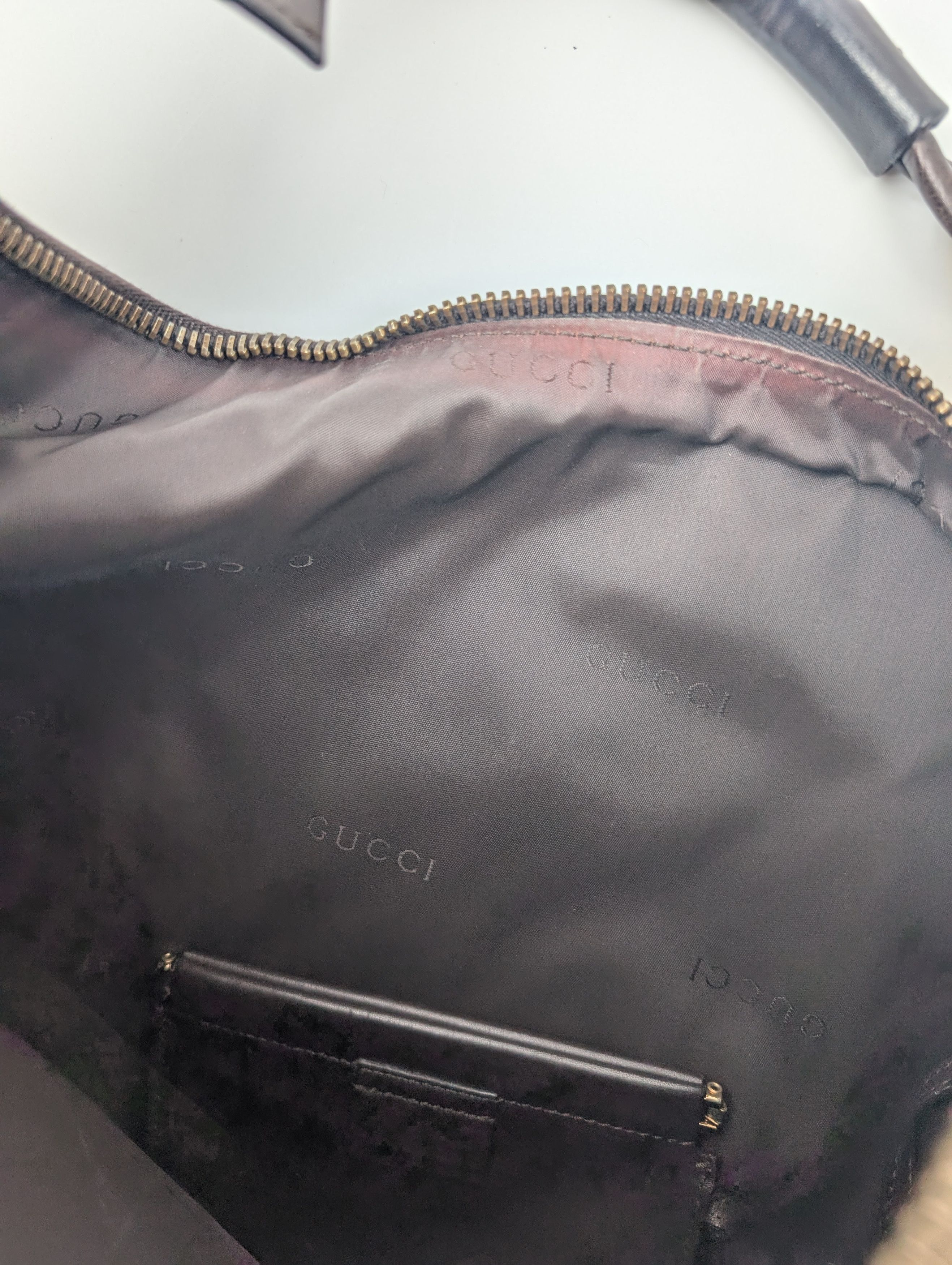 Gucci Gucci Brown Lambskin Moon Hobo Shoulder Bag Size ONE SIZE - 8 Thumbnail