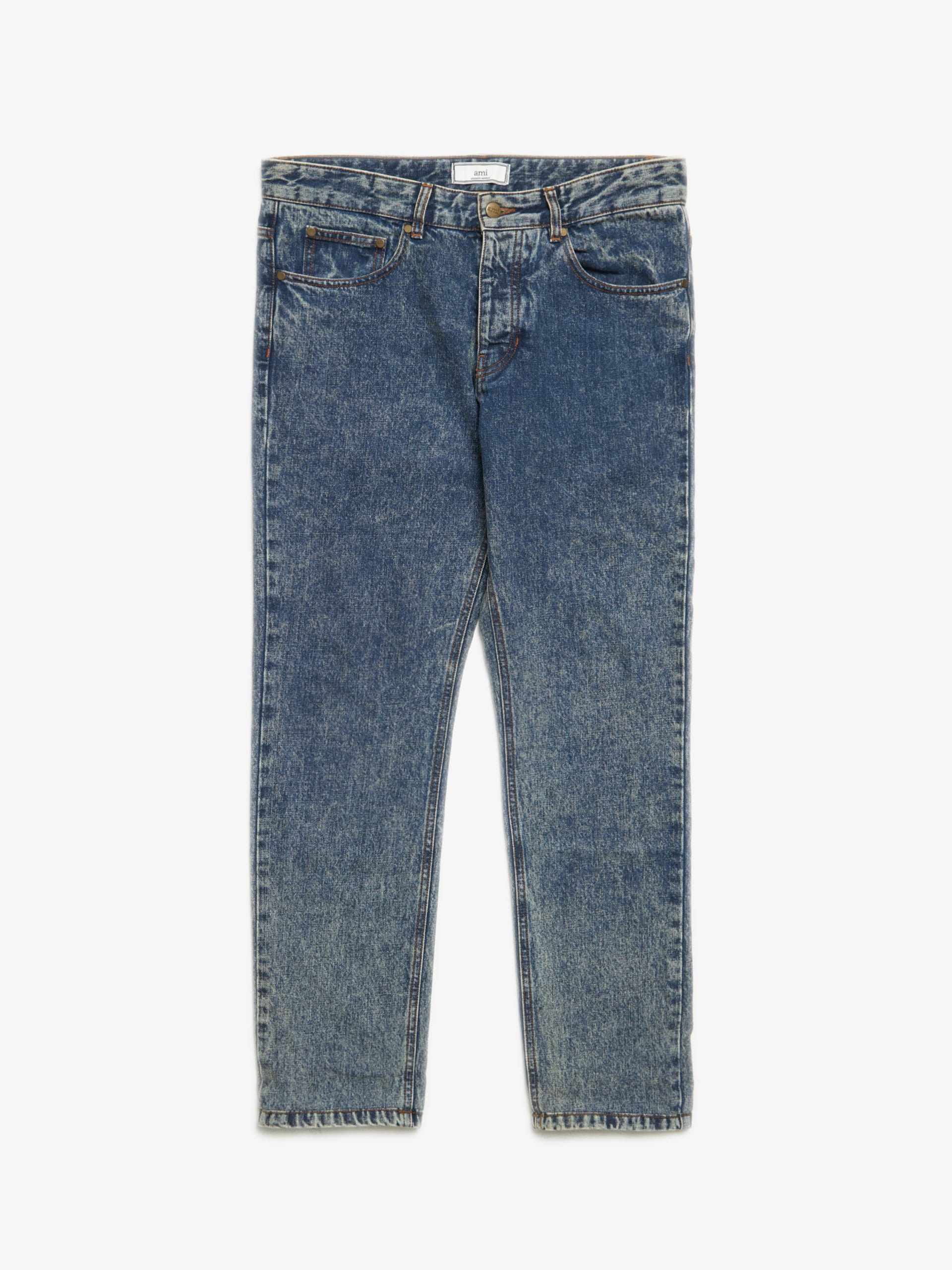 image of Ami Bleached Blue Cotton Jeans, Men's (Size 31)