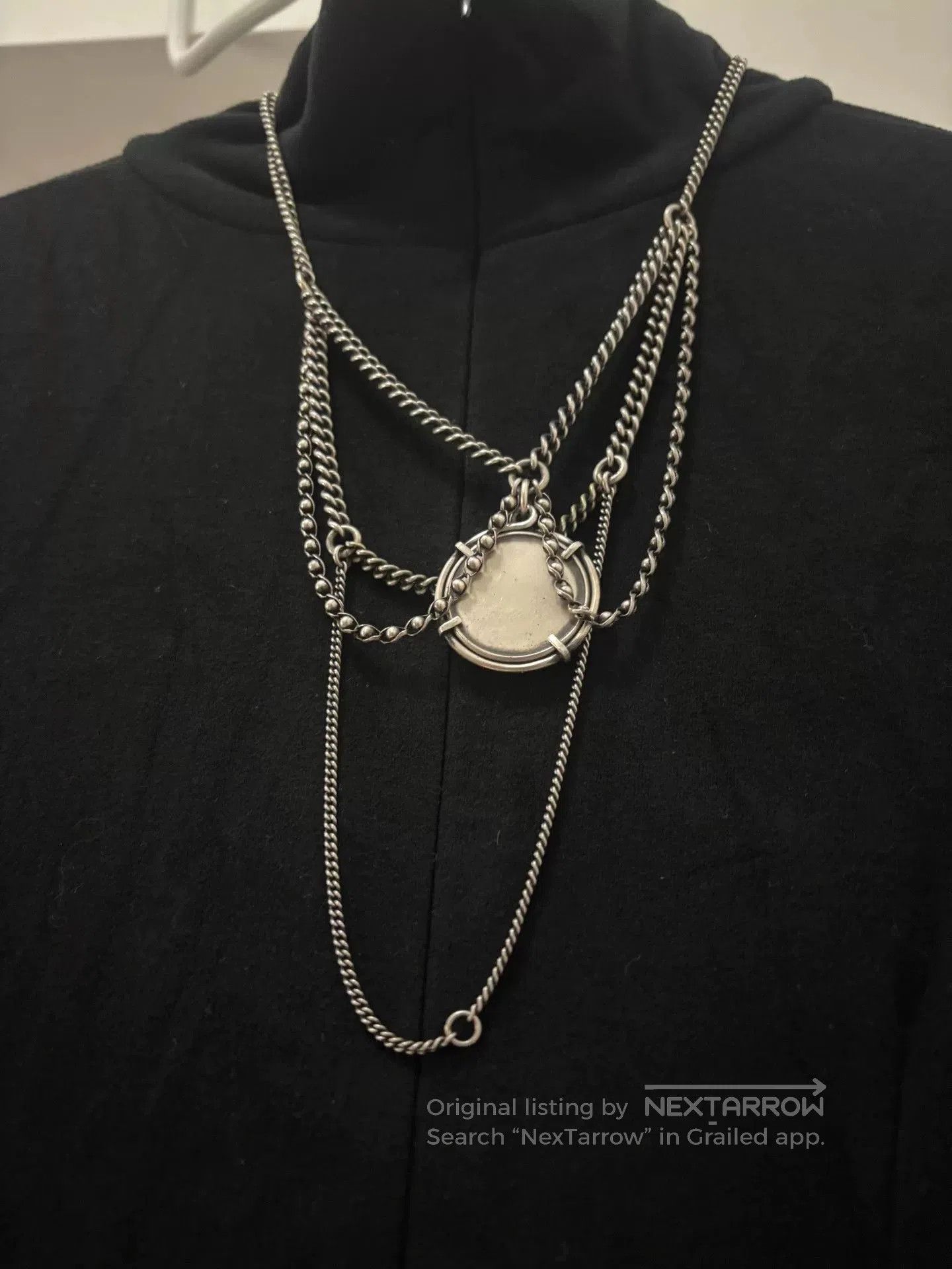 Ann Demeulemeester Ann Demeulemeester 925 Silver Feather Necklace. Size ONE SIZE - 4 Thumbnail