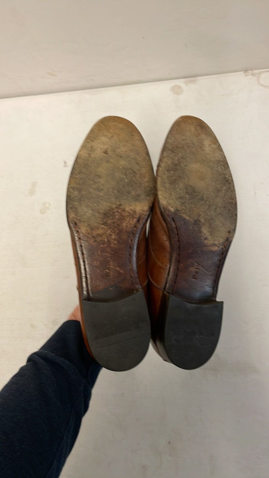 Polo Ralph Lauren × Vintage Perforated Leather Cap Toe Oxfords Size US 9 / EU 42 - 9 Thumbnail