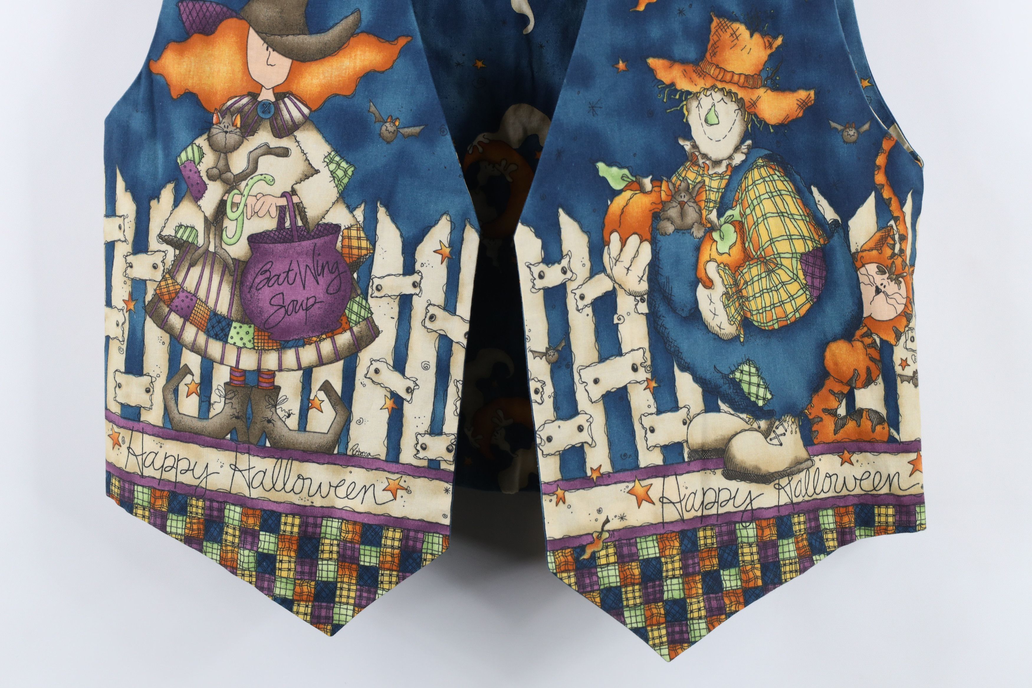 Vintage Vintage 90s Streetwear Reversible Halloween Vest Jacket Size M / US 6-8 / IT 42-44 - 3 Thumbnail