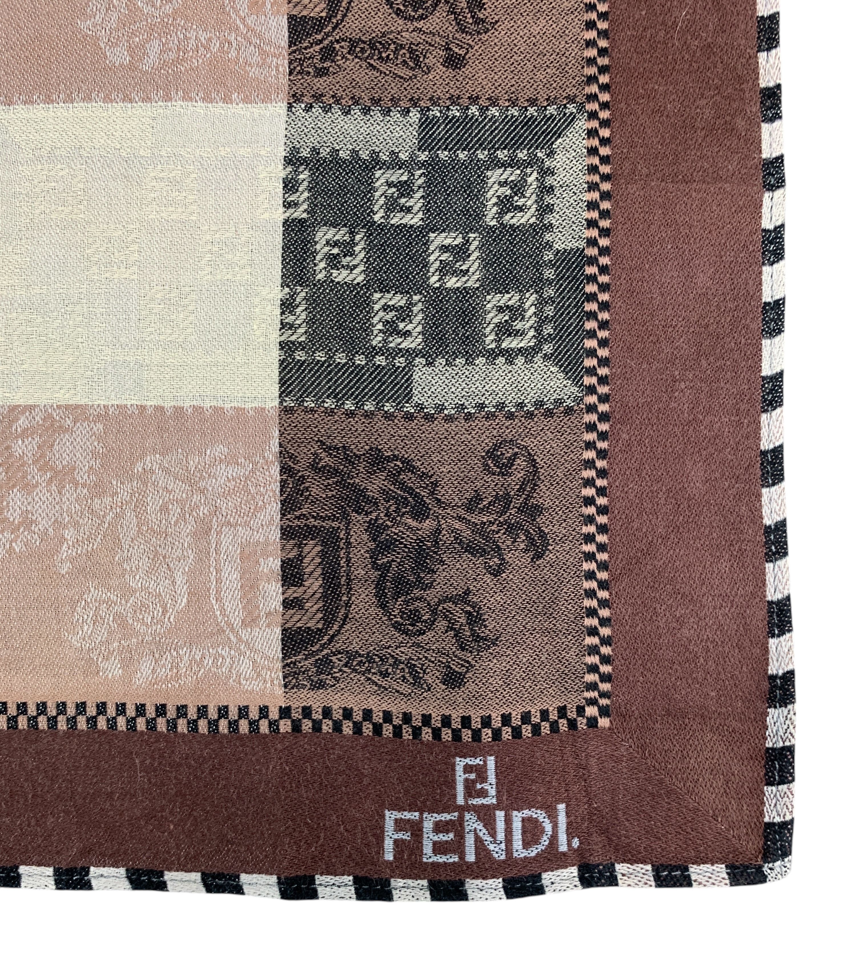 Fendi × Vintage Vintage Fendi Neckerchie Scarf Bandana Handkerchief - HKA916 Size ONE SIZE - 8 Thumbnail