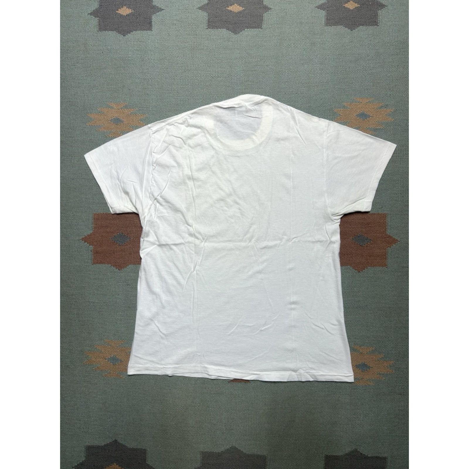 Jockey VINTAGE Jockey T-Shirt White Large USA Men's Cotton Single Stitch Blank Shirt Size US L / EU 52-54 / 3 - 6 Thumbnail