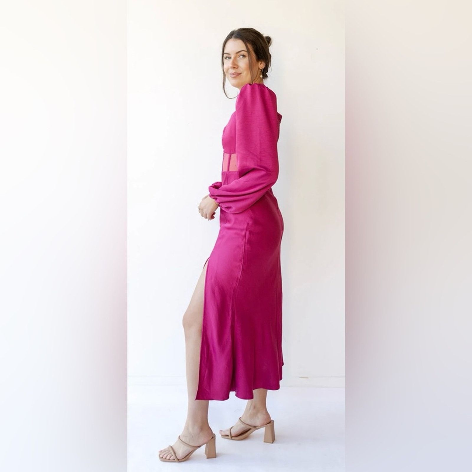 ASTR The Label NWT Astr the Label $148 Magenta Evening Dress Size S / US 4 / IT 40 - 4 Thumbnail