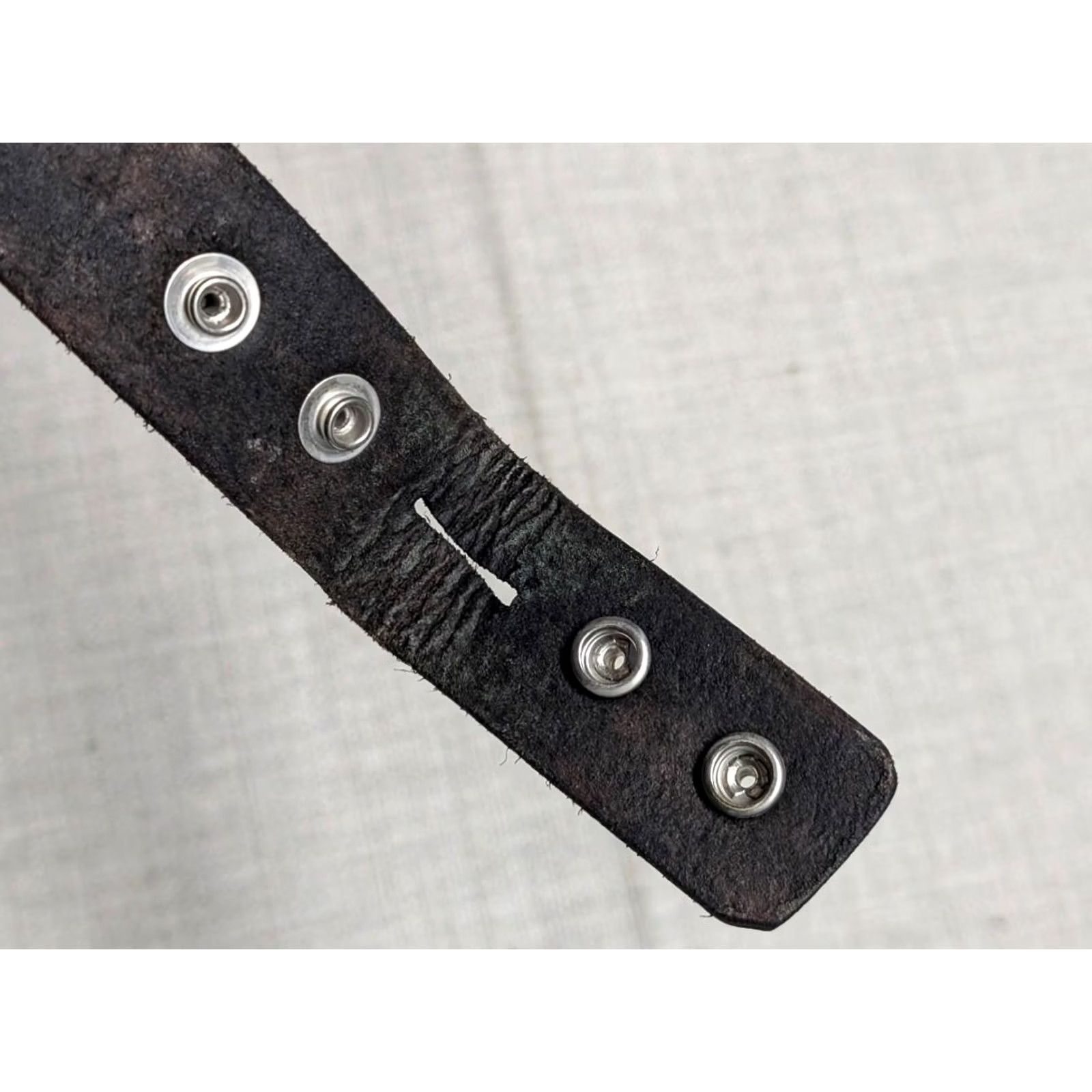 Vintage VINTAGE WESTERN leather Belt 40 brown GEOMETRIC COWBOY handcrafted TOOLED buckle Size 40 - 6 Thumbnail
